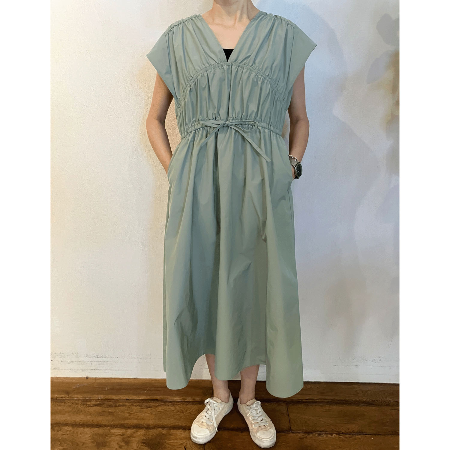 ザンパ ギャザーフレンチワンピース - 画像1