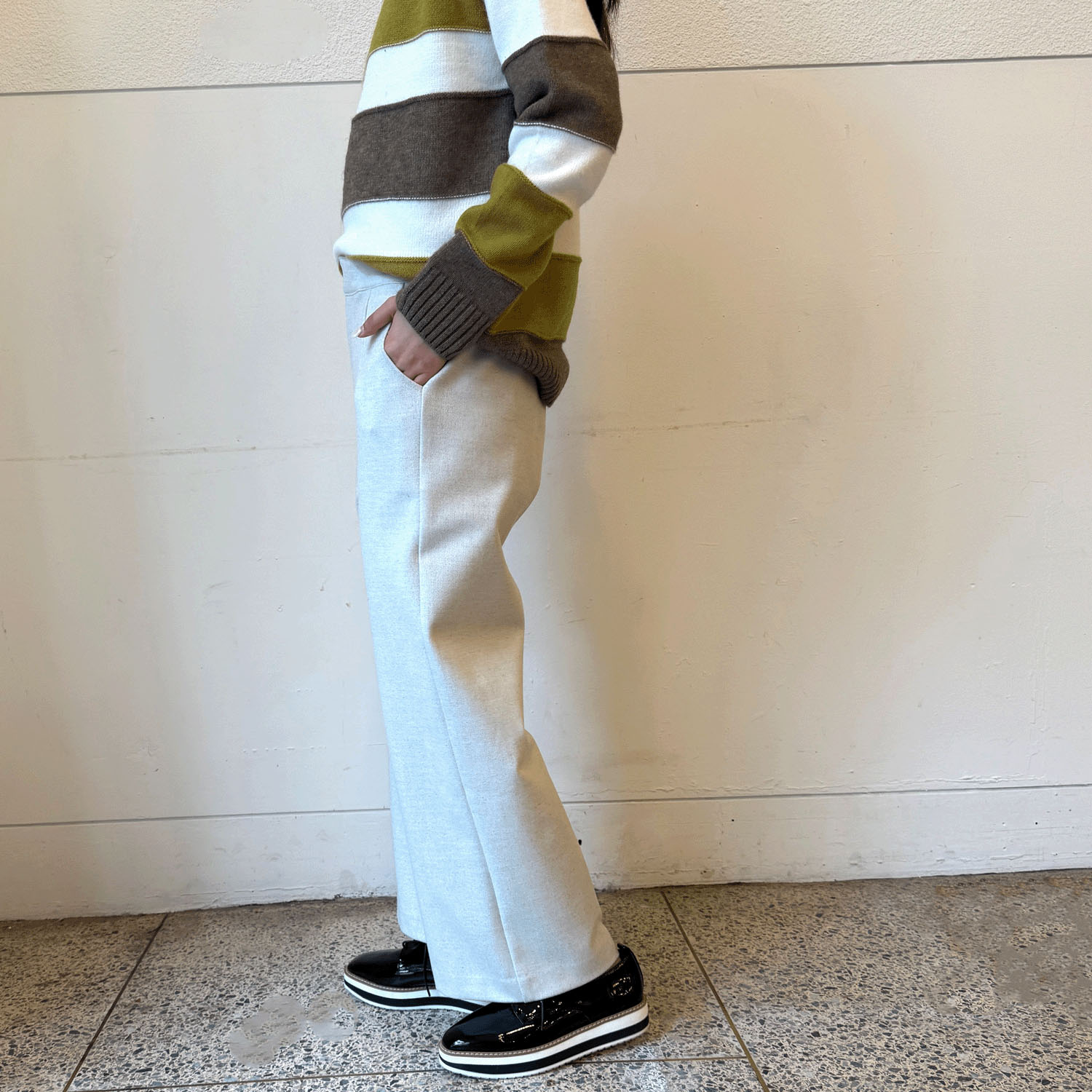 両面起毛ワイドパンツ - 画像2