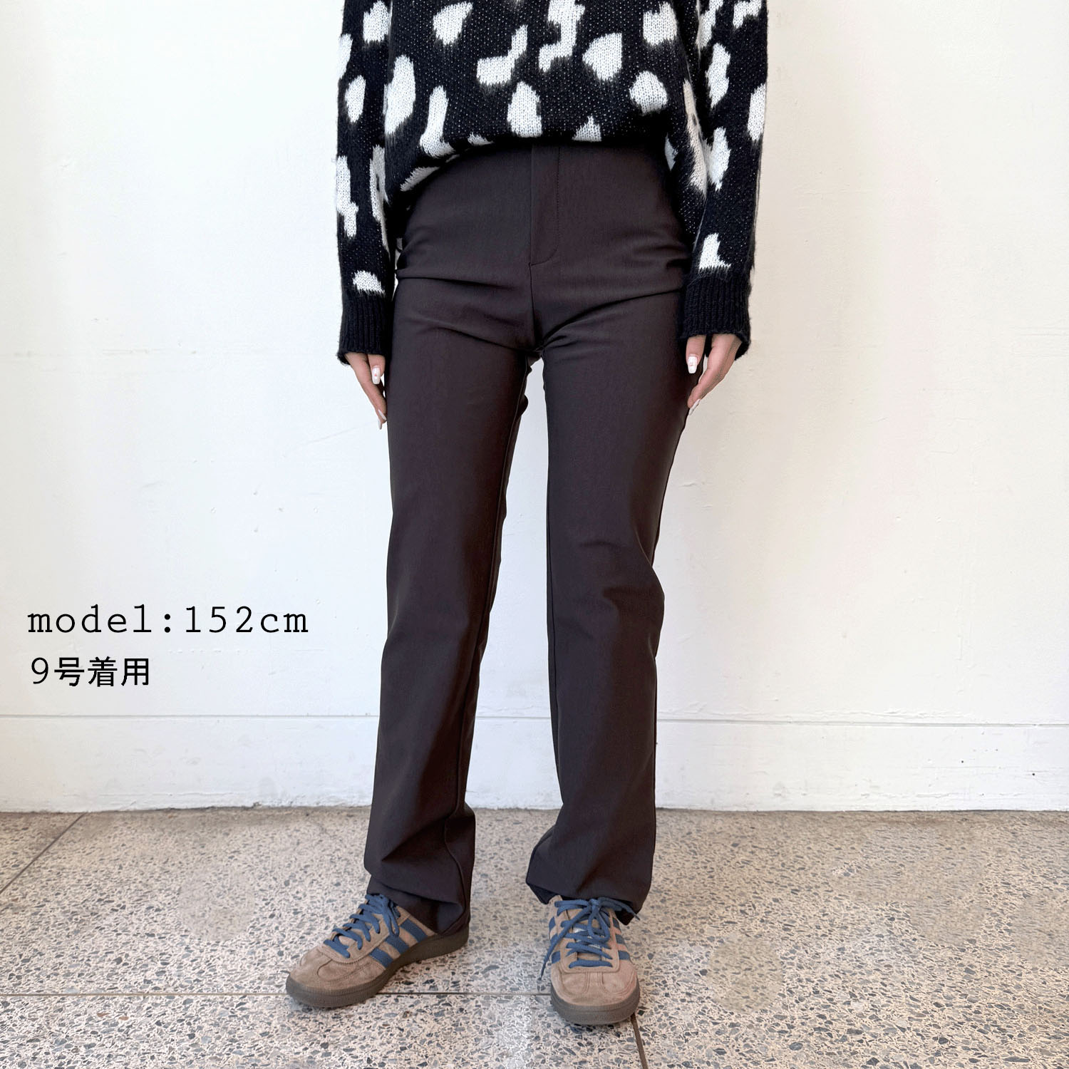 ハイテンション裏起毛ストレートパンツ - 画像1