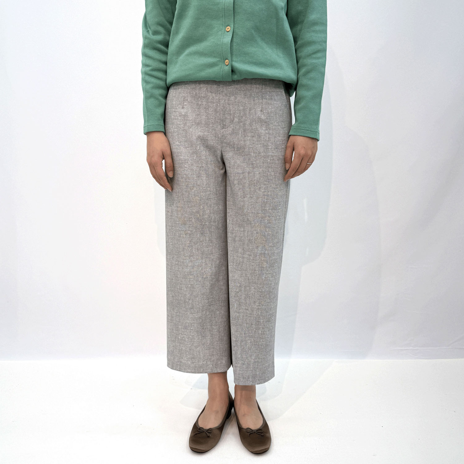 ドット柄ワイドパンツ - 画像1