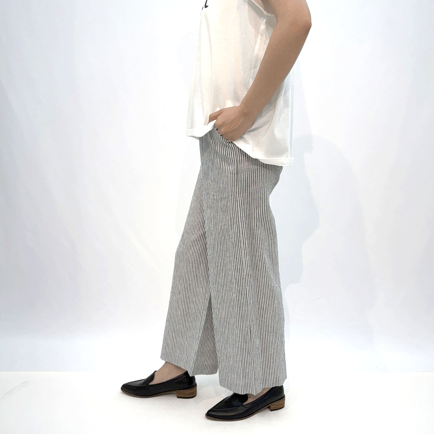綿麻ワイドパンツ - 画像2