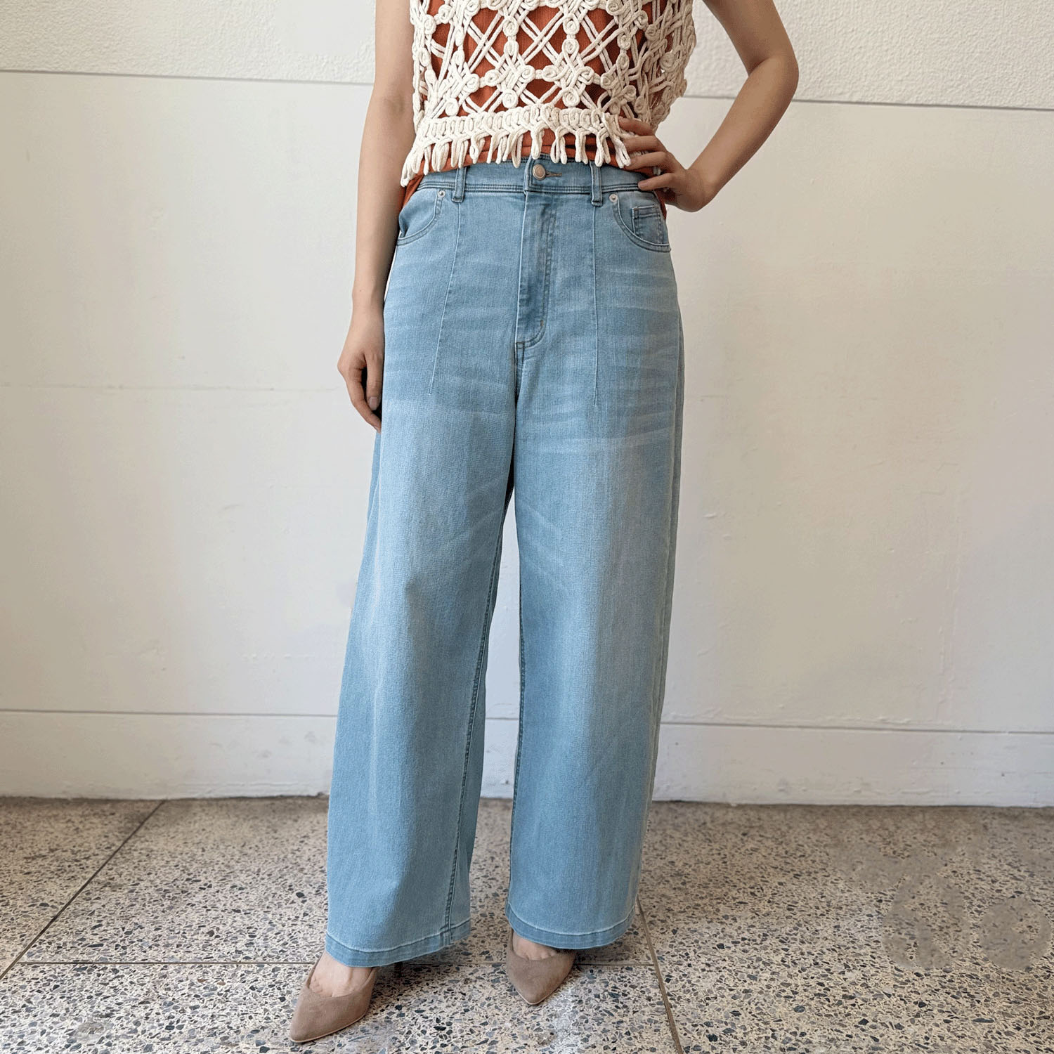 【新色追加！】 【Insta Live】JEUNE ET JOYEUX TCストレッチ デニムカーブパンツ - 画像15