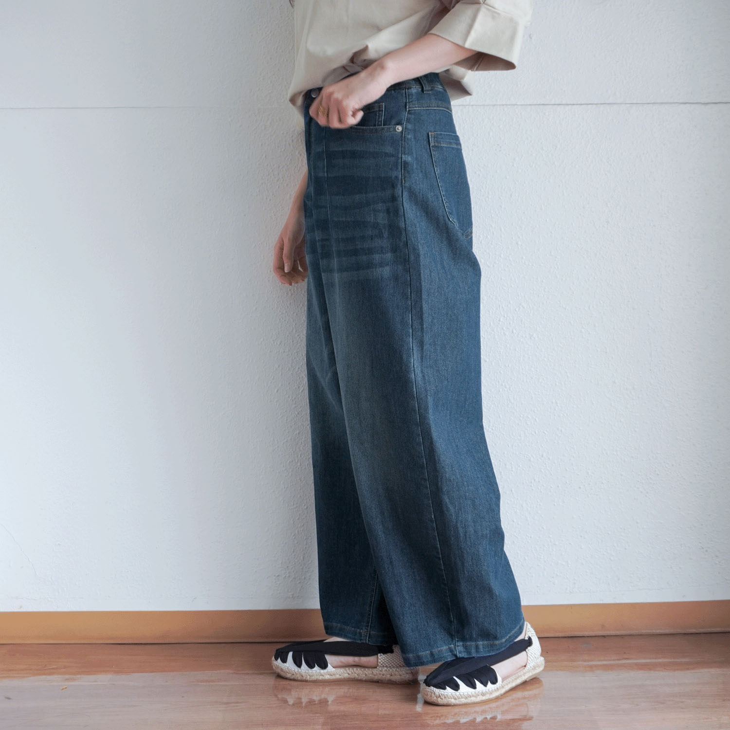 【新色追加！】 【Insta Live】JEUNE ET JOYEUX TCストレッチ デニムカーブパンツ - 画像21