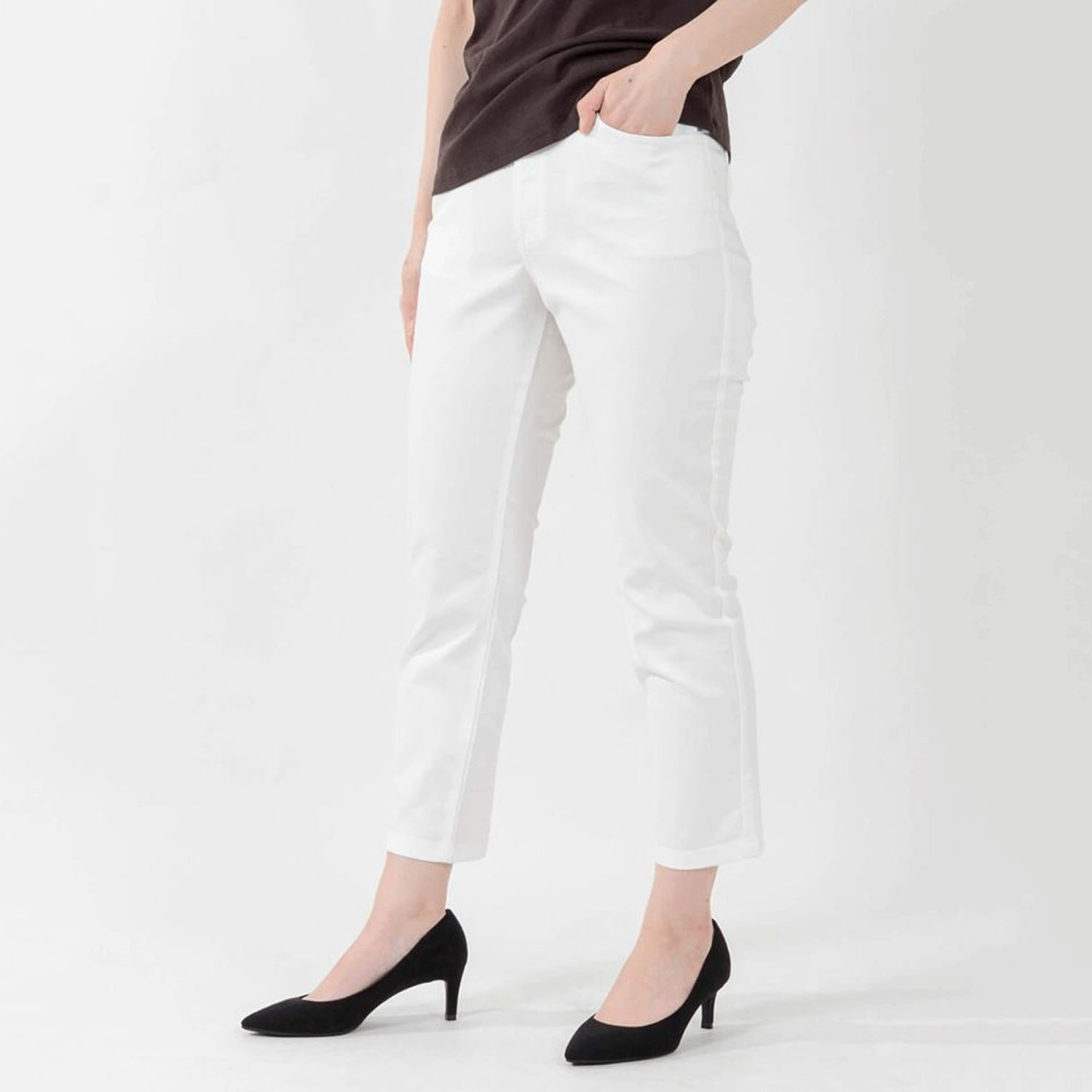 aiai テンセルストレッチアンクルテーパードパンツ - 画像7