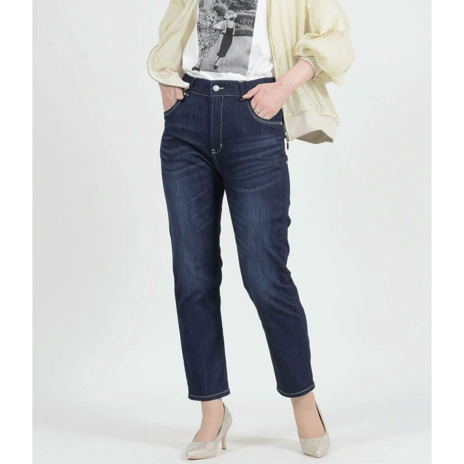 【Insta Live】aiai C／Nクールストレッチ 木陰デニムアンクルテーパード - 画像31