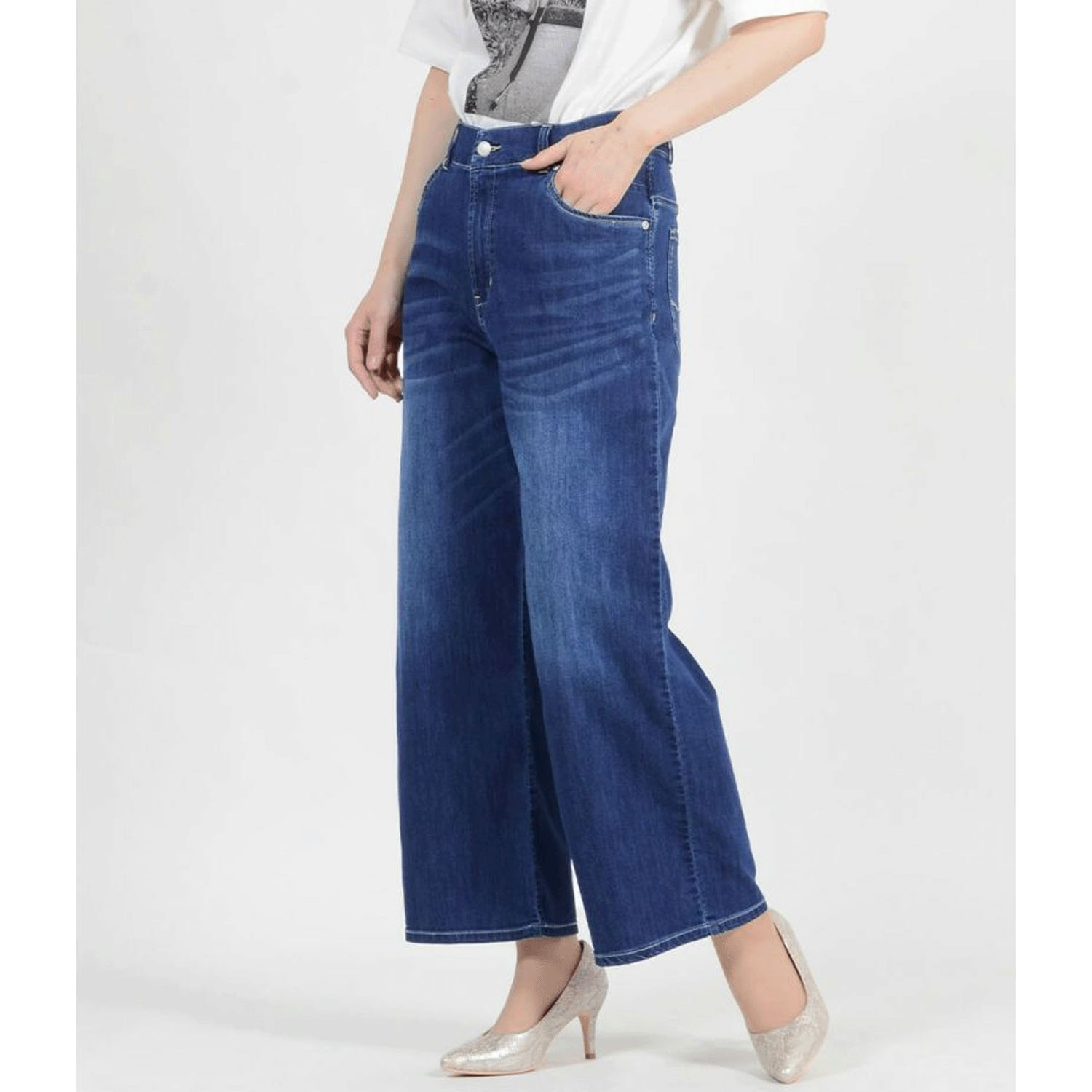 【InstaLive】aiai C／Nクールストレッチ 木陰デニムセミワイドパンツ - 画像12