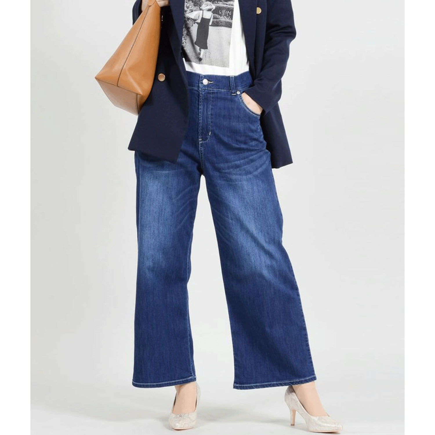 【InstaLive】aiai C／Nクールストレッチ 木陰デニムセミワイドパンツ - 画像9