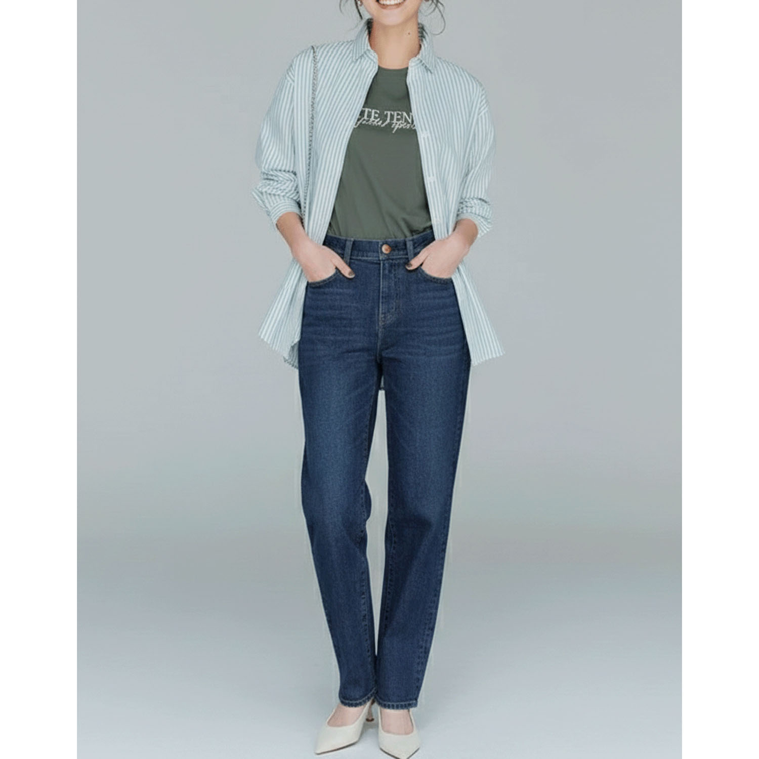 【Insta Live】aiai 木漏れ日デニム テーパードパンツ - 画像1