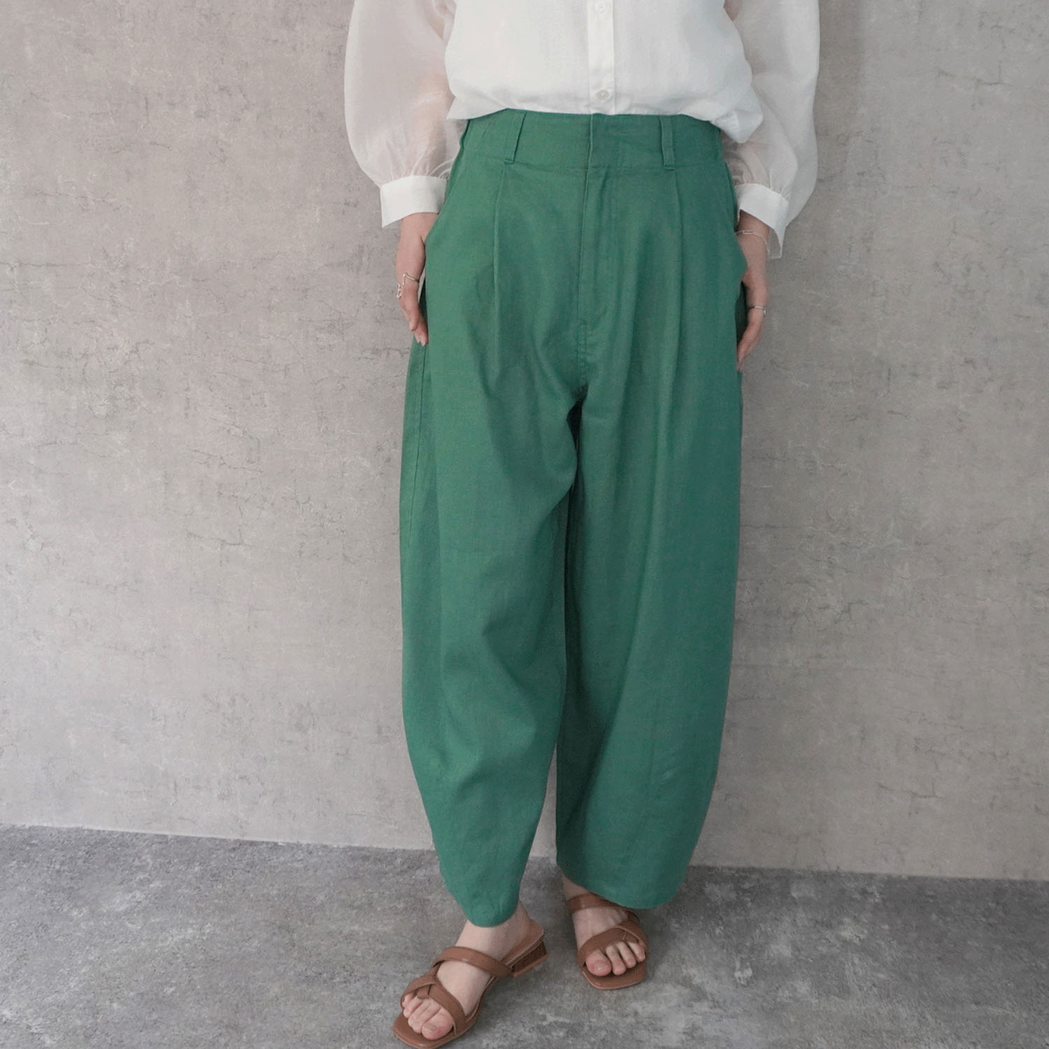 nod 麻100％バナナワイドパンツ - 画像14