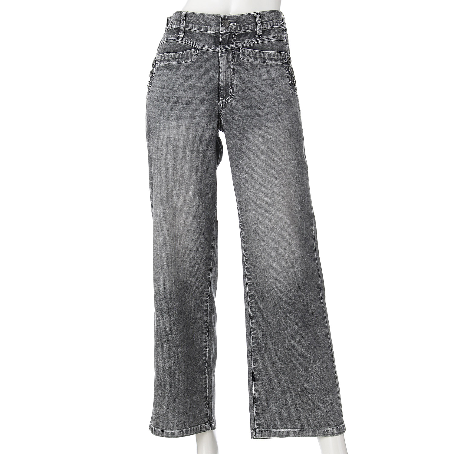 メッシュデニム釦使いワイド - 画像7