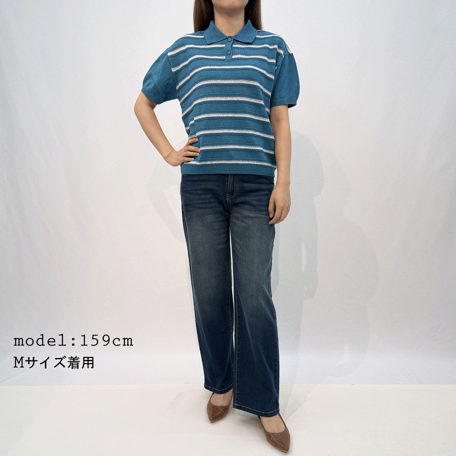 クールデニムワイドストレートパンツ - 画像1