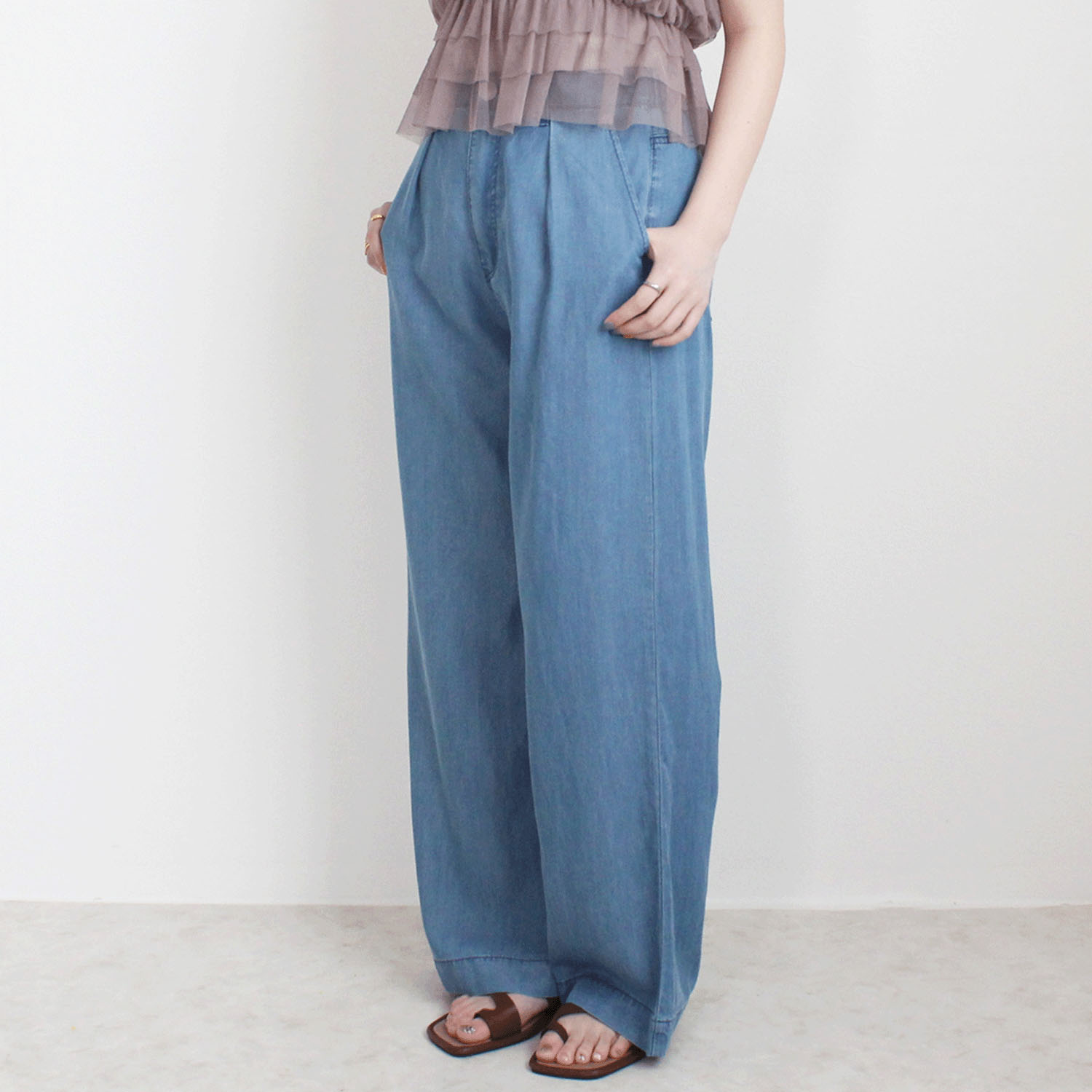 W HEART クールデニムワイドパンツ - 画像8