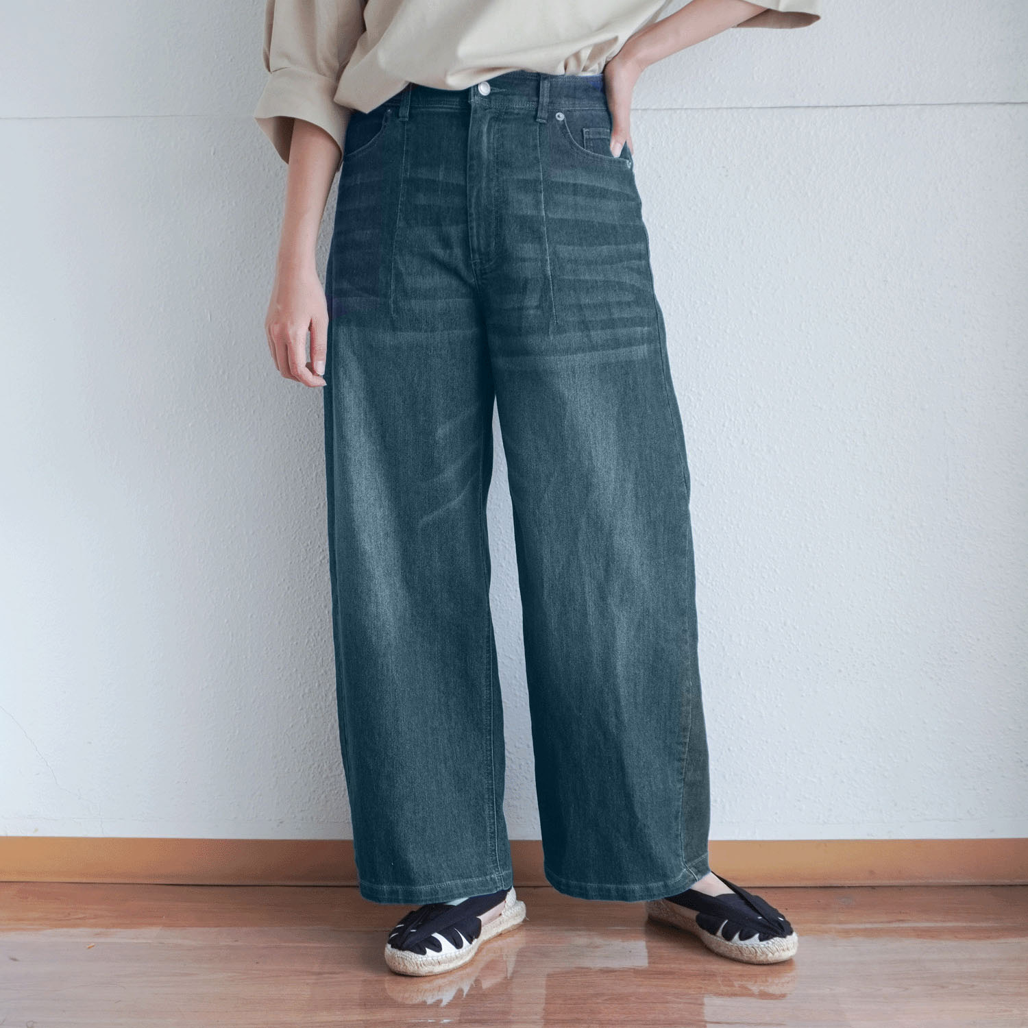 【Insta Live】JEUNE ET JOYEUX TCストレッチ デニムカーヴィーパンツ - 画像7