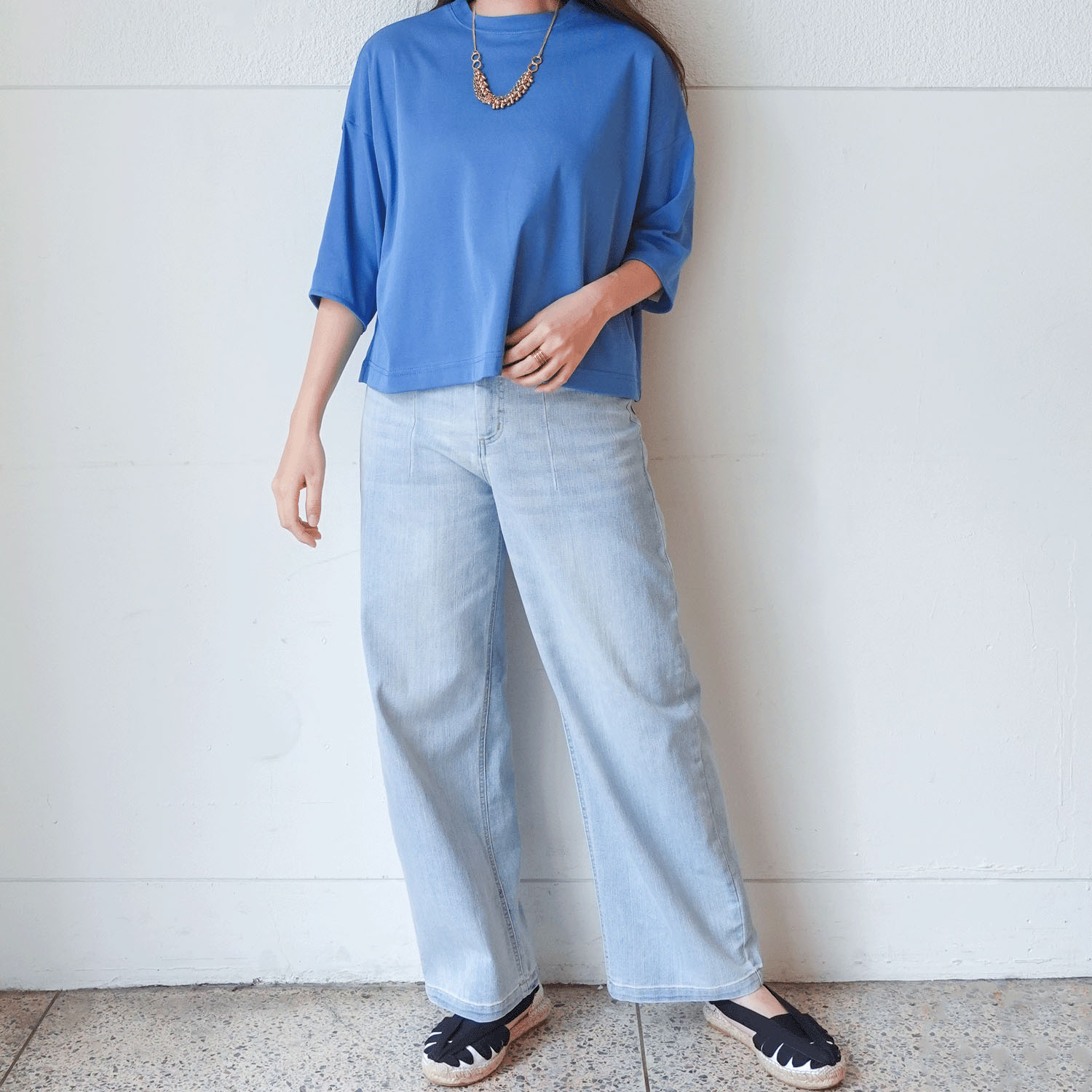 JEUNE ET JOYEUX TCストレッチ デニムカーヴィーパンツ