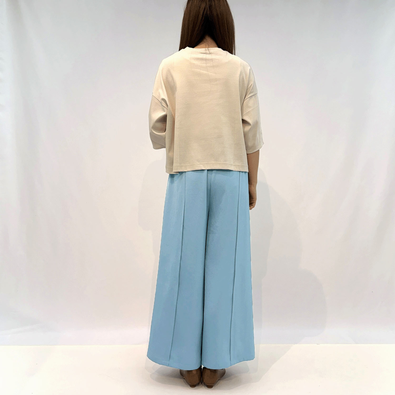 無地タックワイドパンツ - 画像8