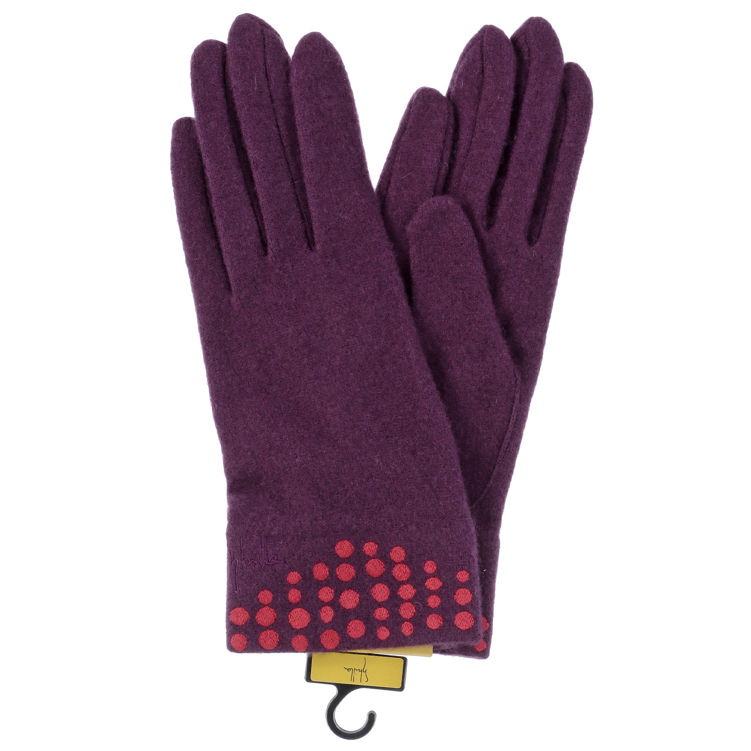 シビラ ドット刺繍ジャージ手袋 - 画像4