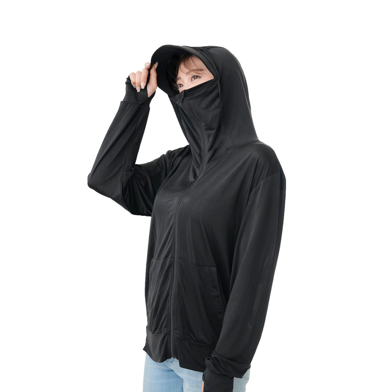 UV＆クール顔までガードパーカー - 画像2