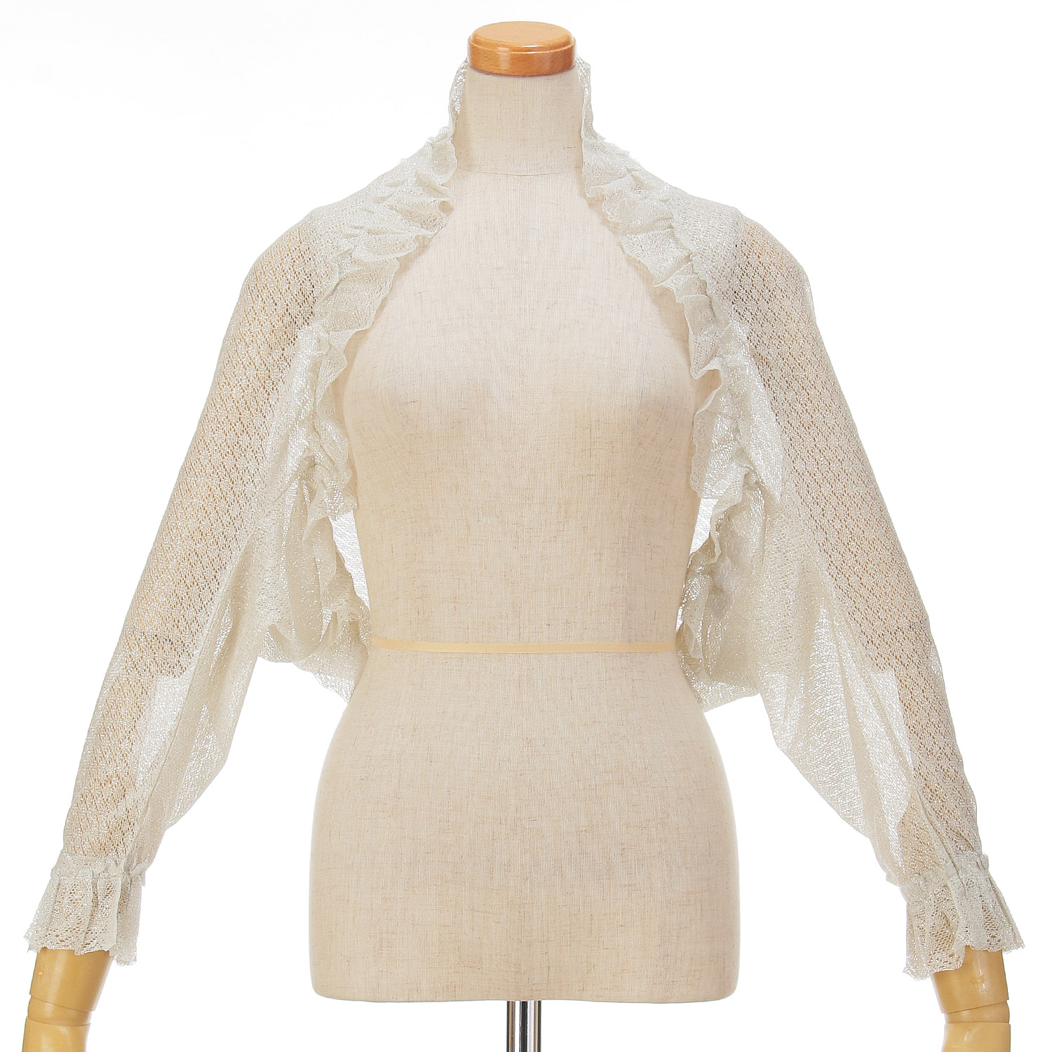 日本製 綿混ラメ入りスパークルボレロ