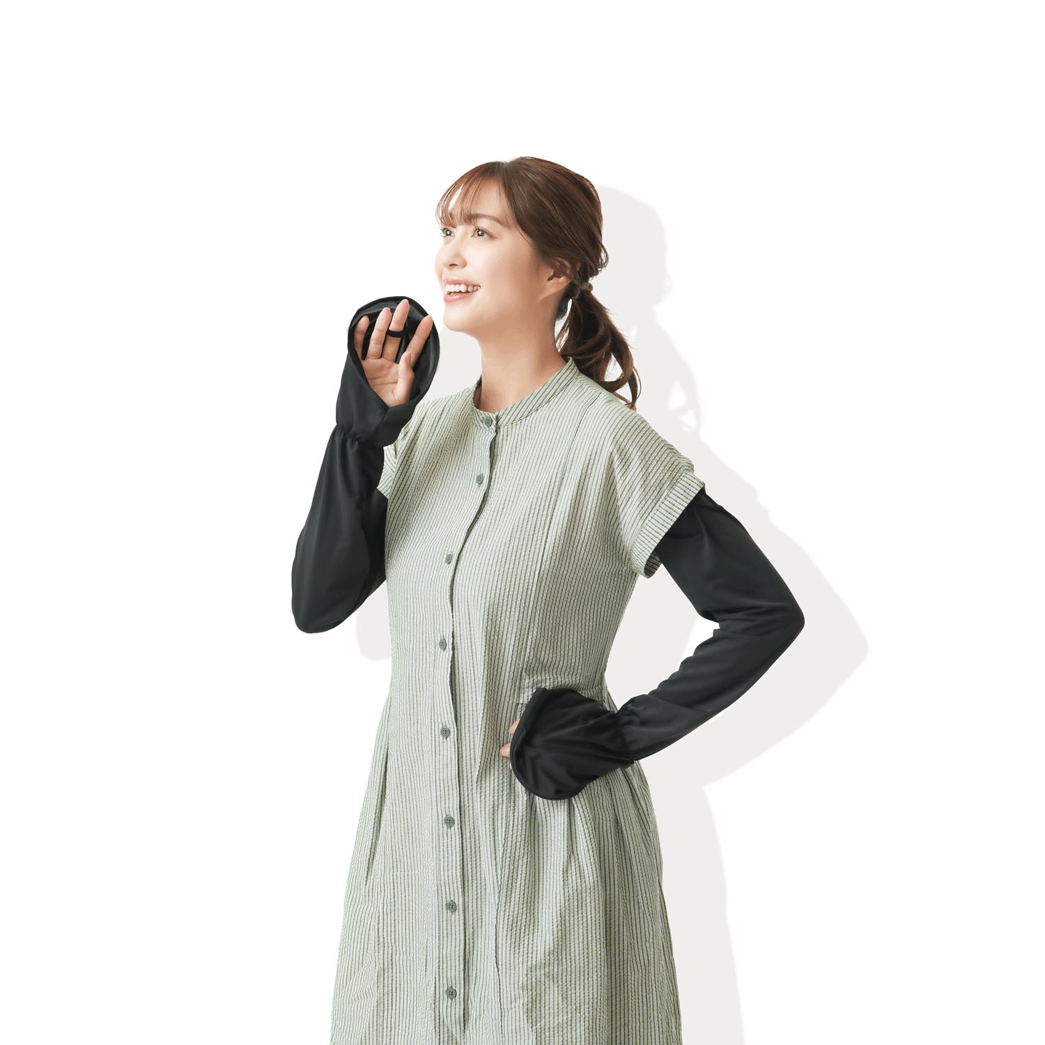 UV＆クールふんわりフィットアームカバー - 画像2