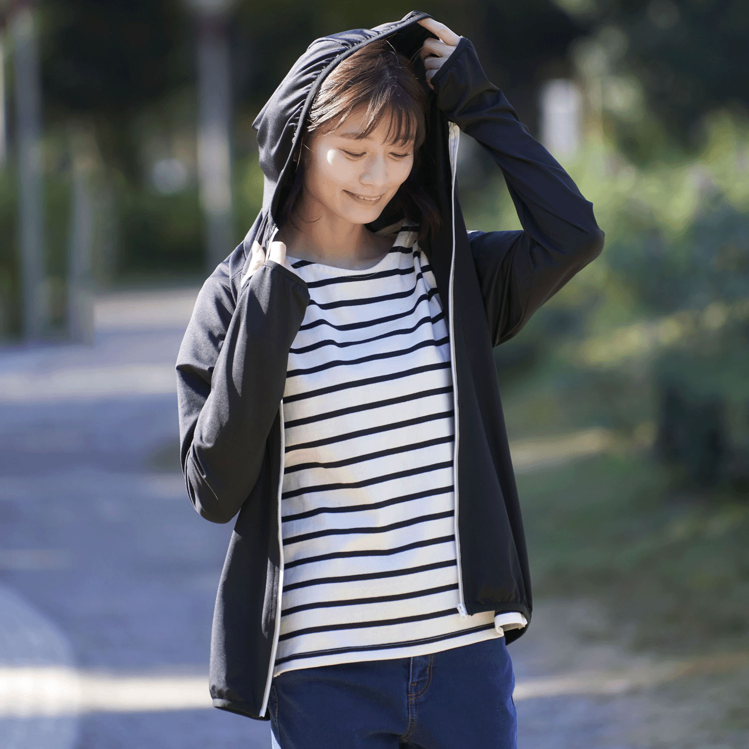 体型カバー涼やかUVパーカー S～Mサイズ - 画像14