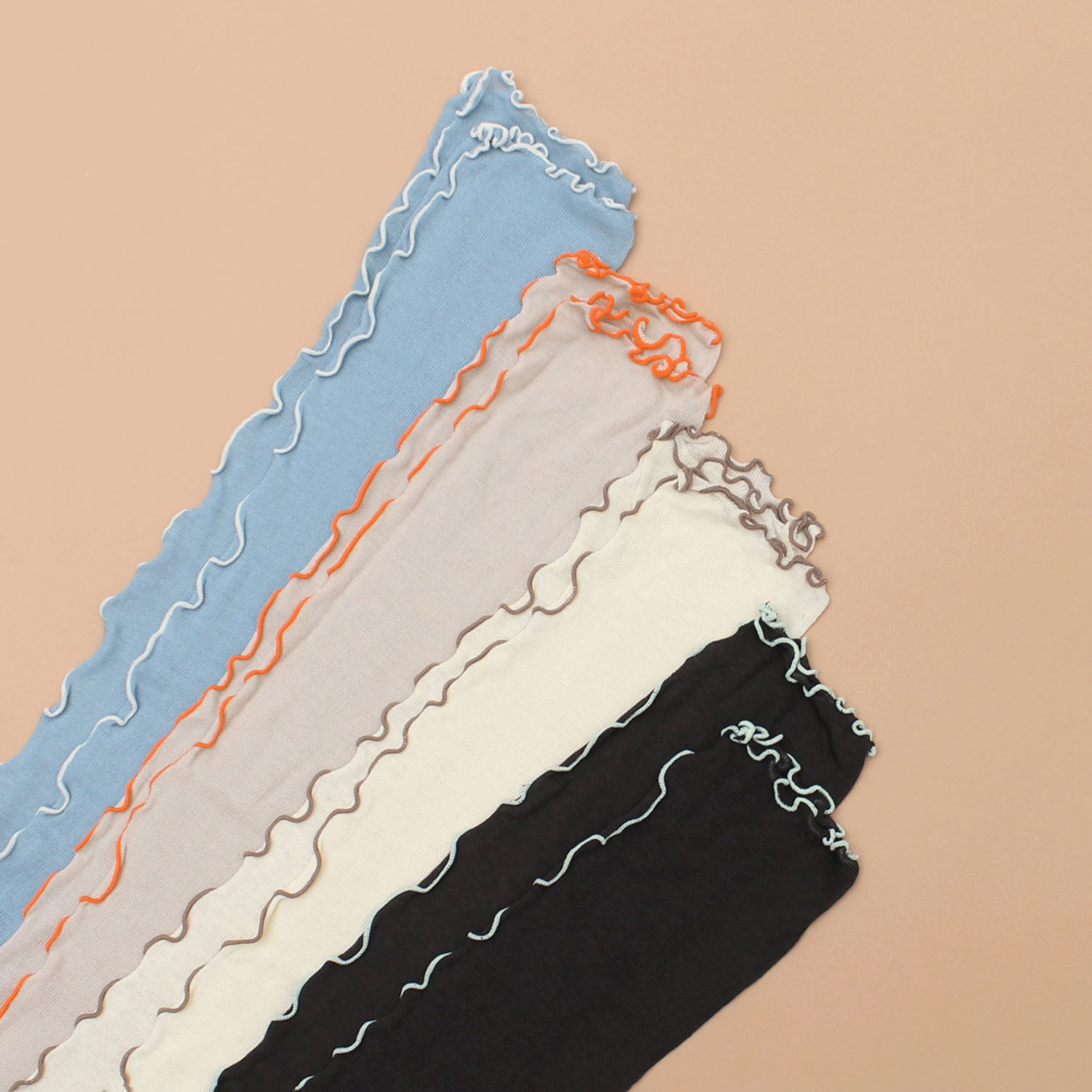 竹繊維バイカラーメロウアームカバー - 画像2