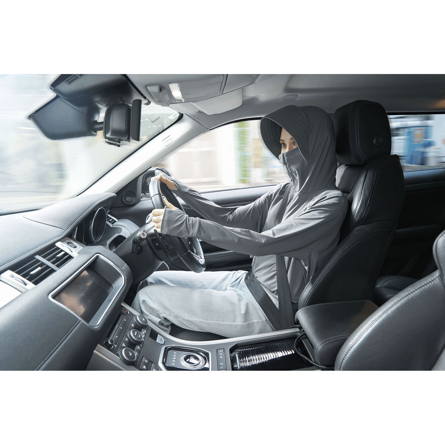 【チャコール、ラベンダー終了】Sun Block LAB 爽壁 フェイスガードUVパーカー - 画像15