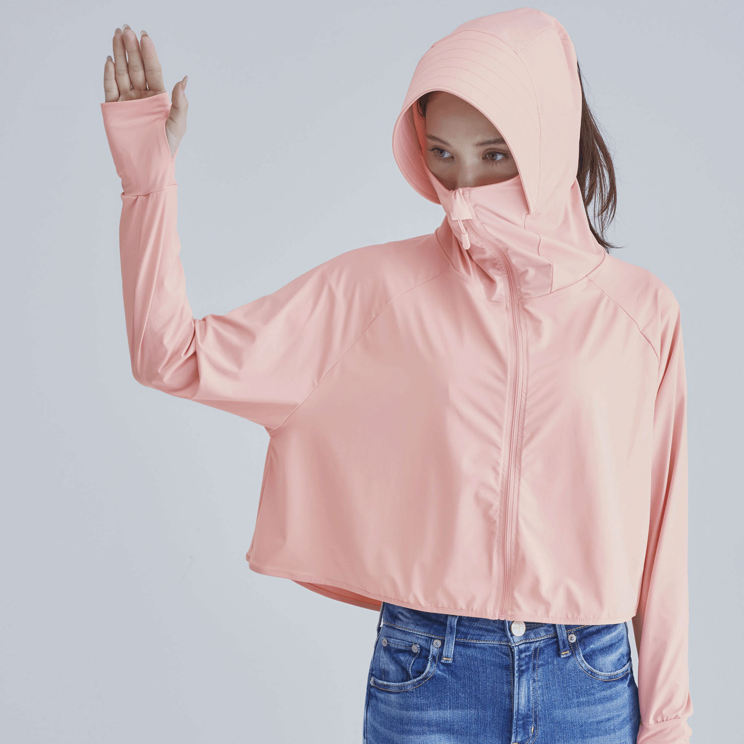 【チャコール、ラベンダー終了】Sun Block LAB 爽壁 フェイスガードUVパーカー - 画像23