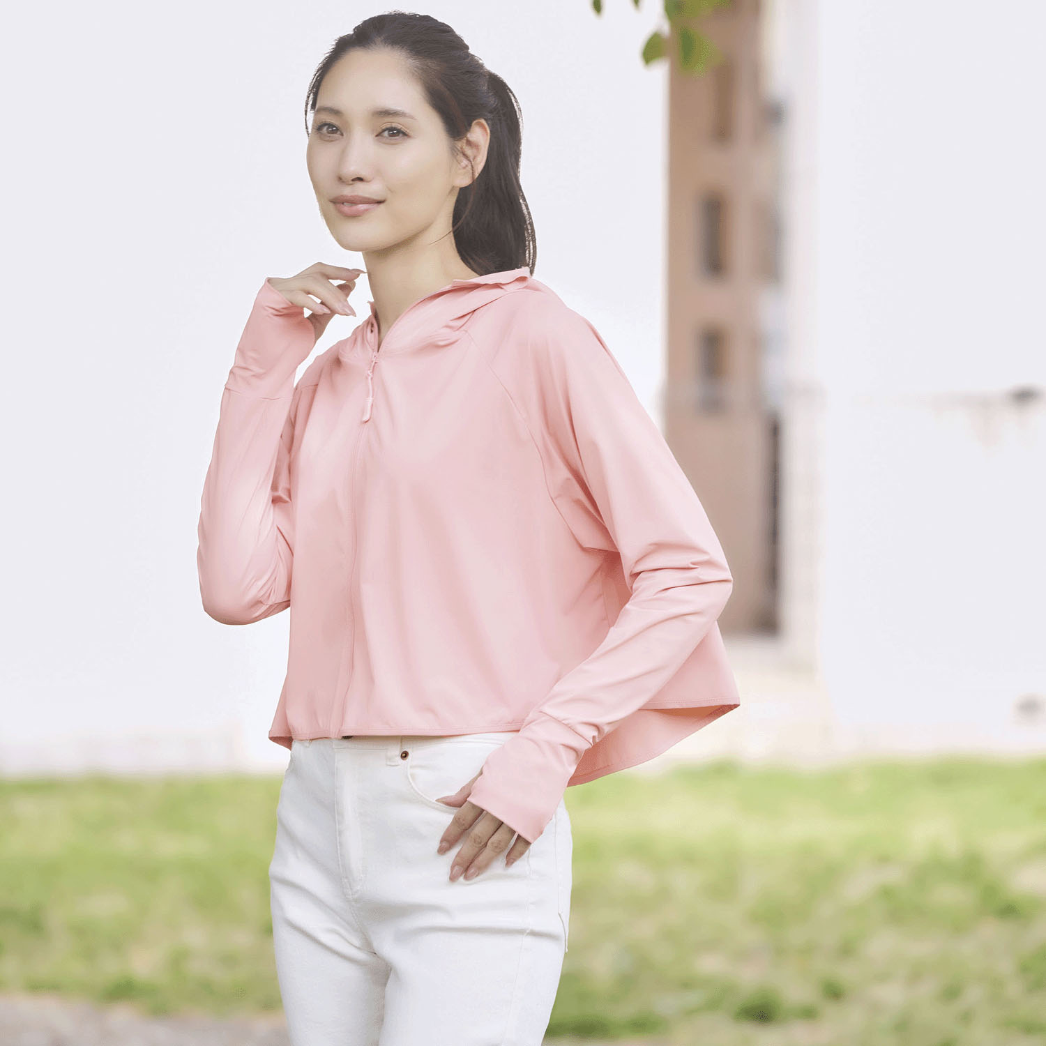 【チャコール、ラベンダー終了】Sun Block LAB 爽壁 フェイスガードUVパーカー - 画像28