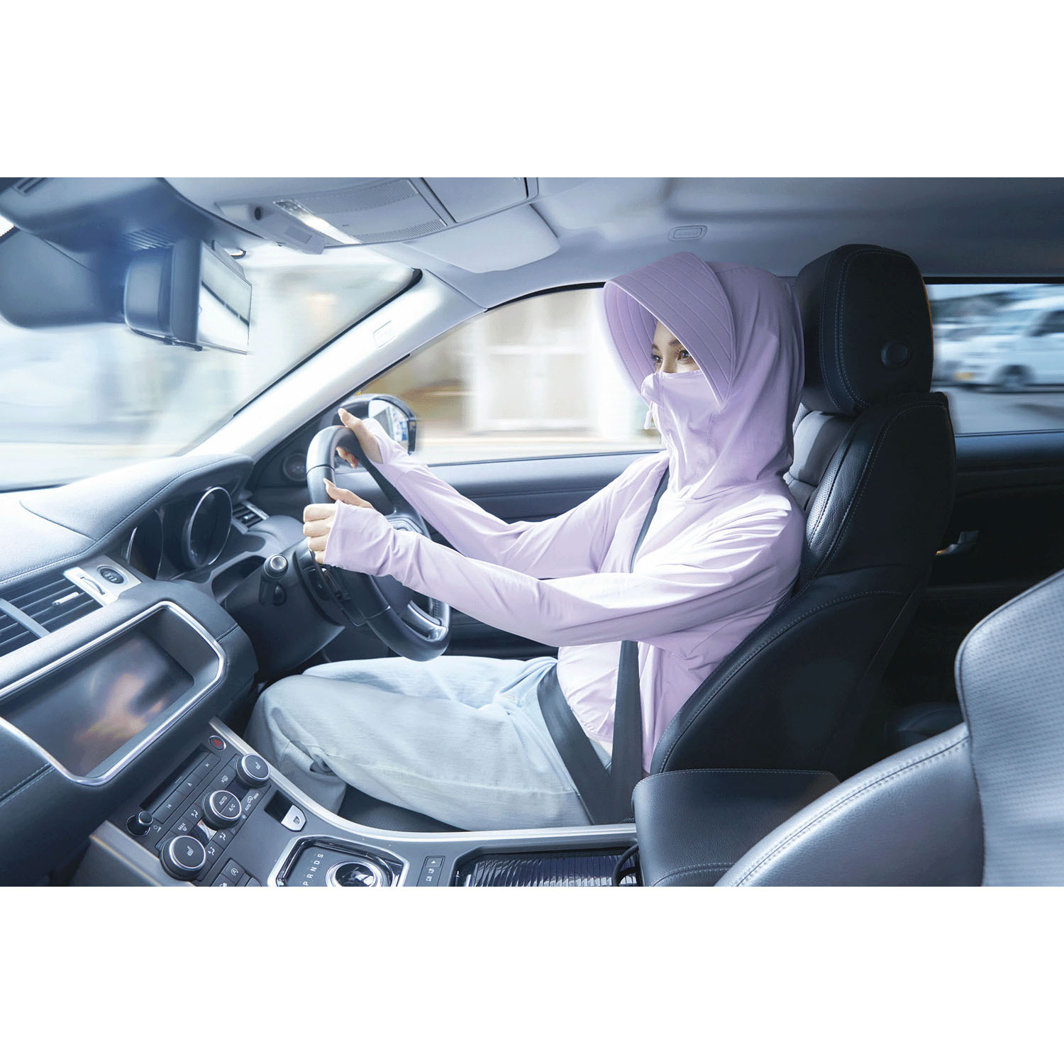 【チャコール、ラベンダー終了】Sun Block LAB 爽壁 フェイスガードUVパーカー - 画像44