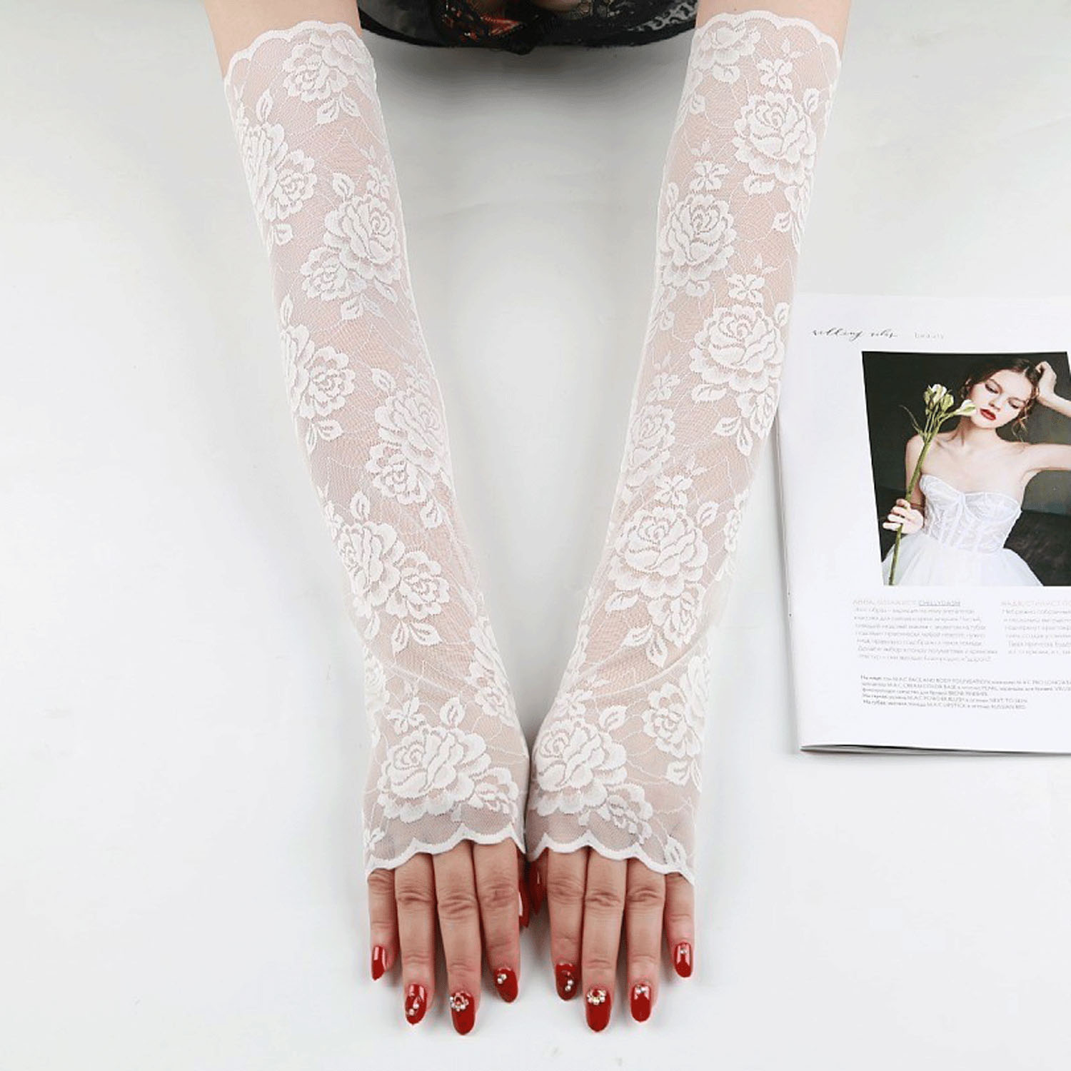 ローズレースアームカバー - 画像1