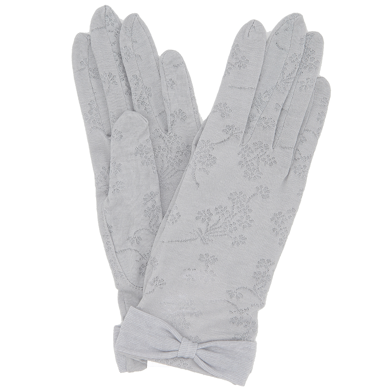 麻入りジャガード手袋 5指 - 画像2