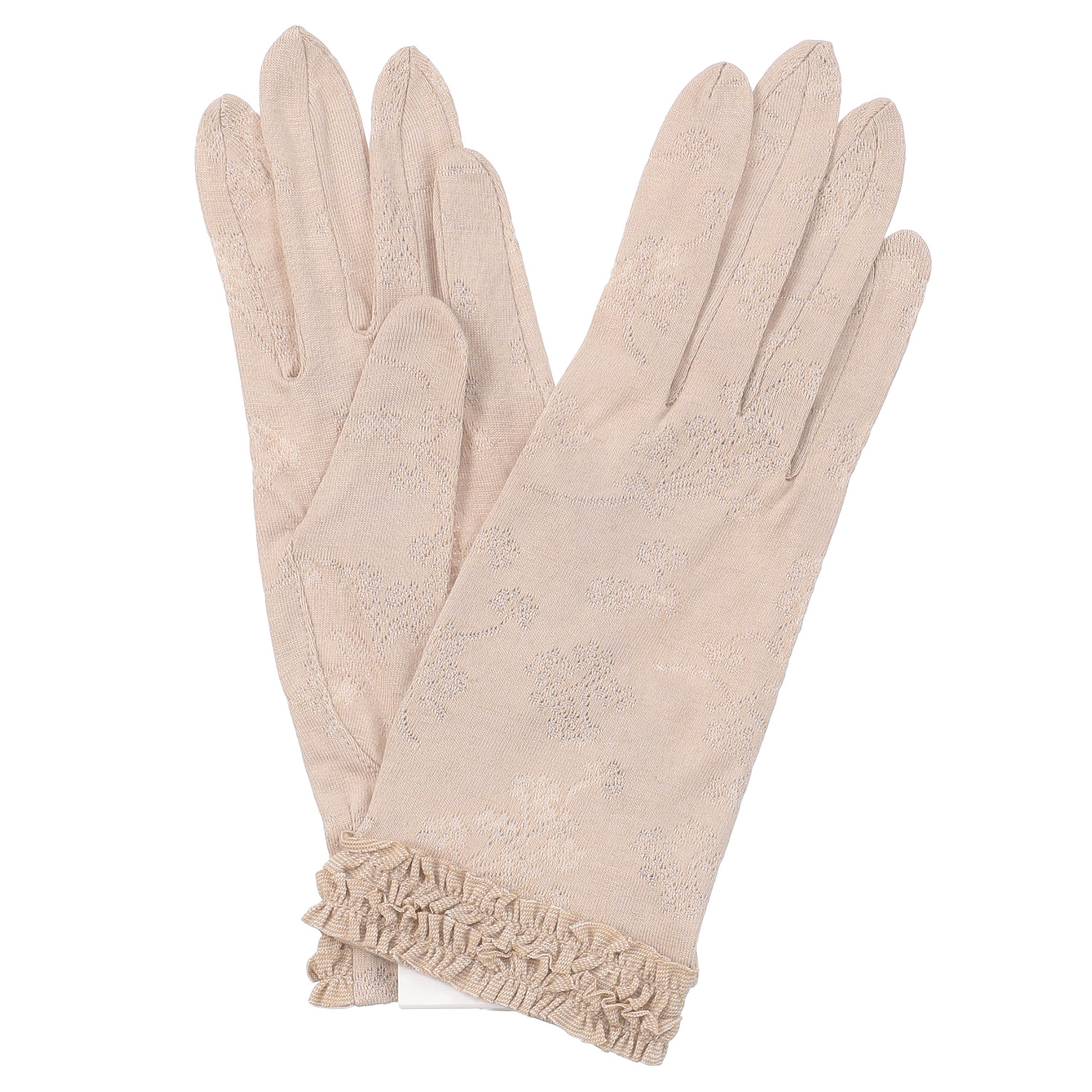 麻入りジャガード手袋 5指 - 画像4