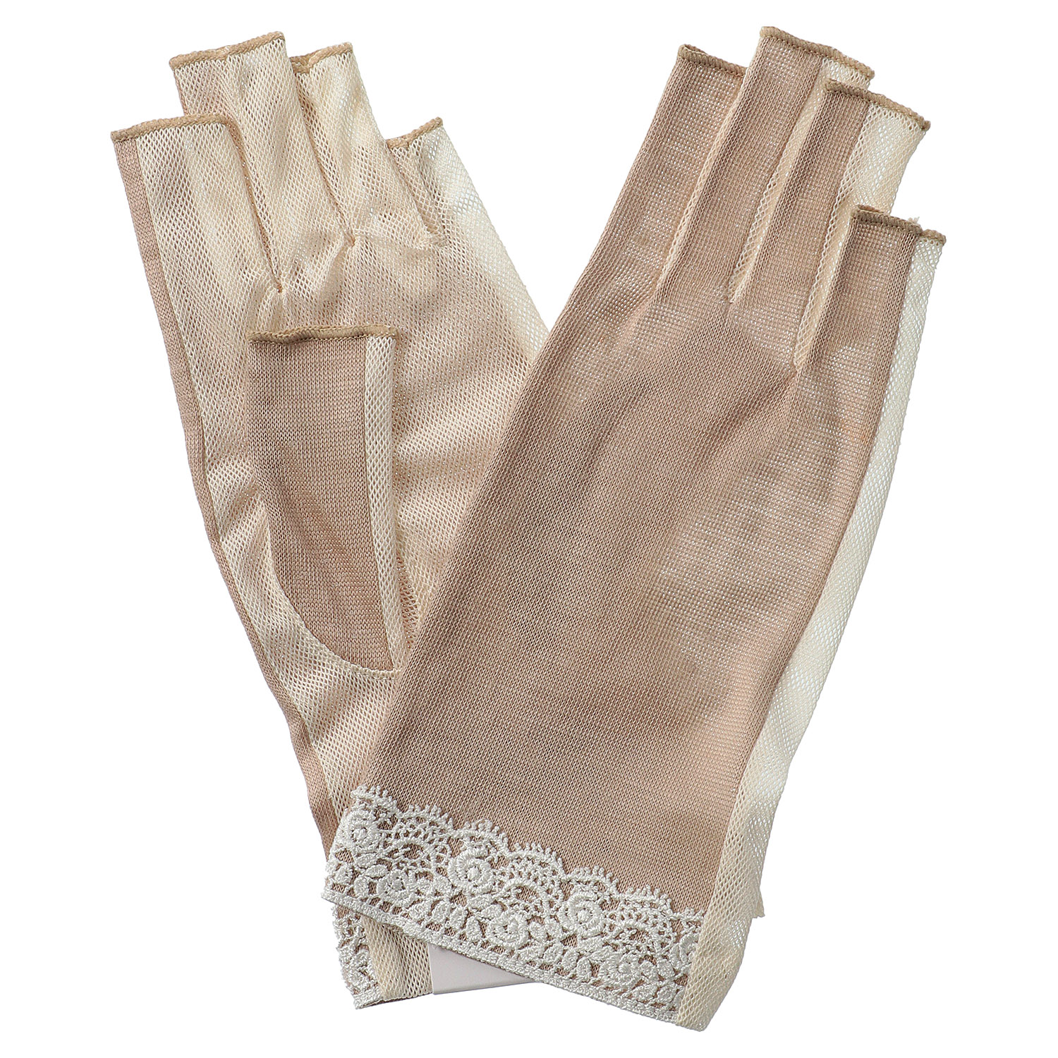 麻ショートレース指切り手袋 - 画像8