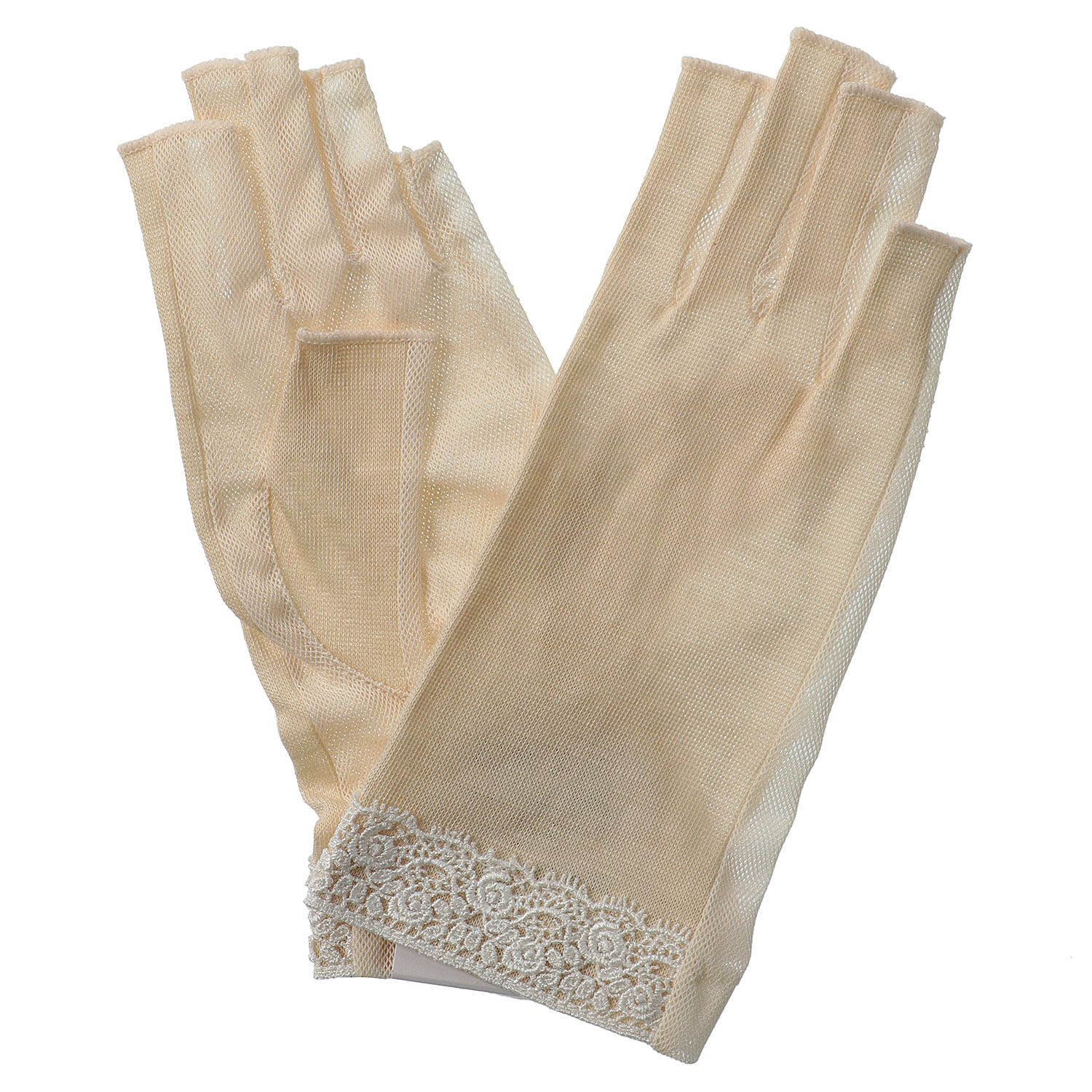 麻ショートレース指切り手袋 - 画像9