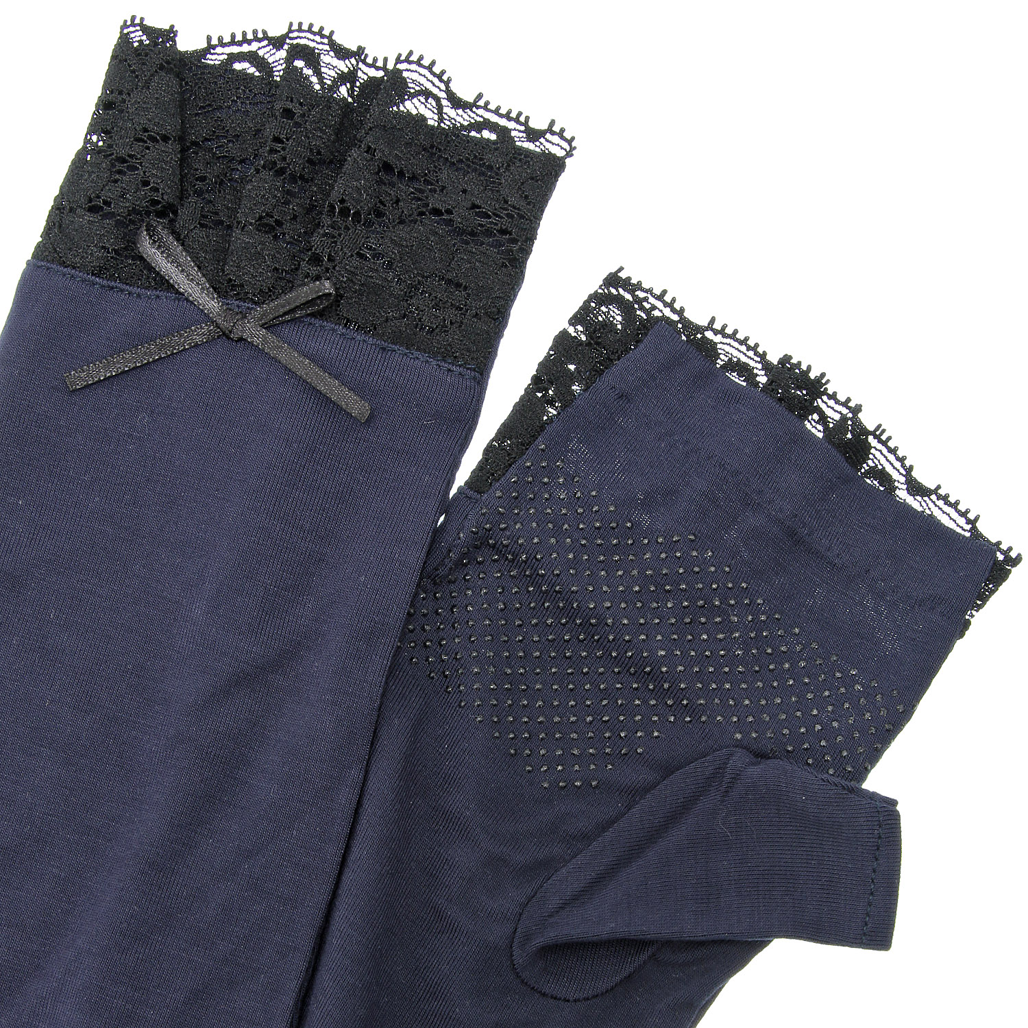 【ブラック終了】竹繊維 レースロングアームカバー - 画像5