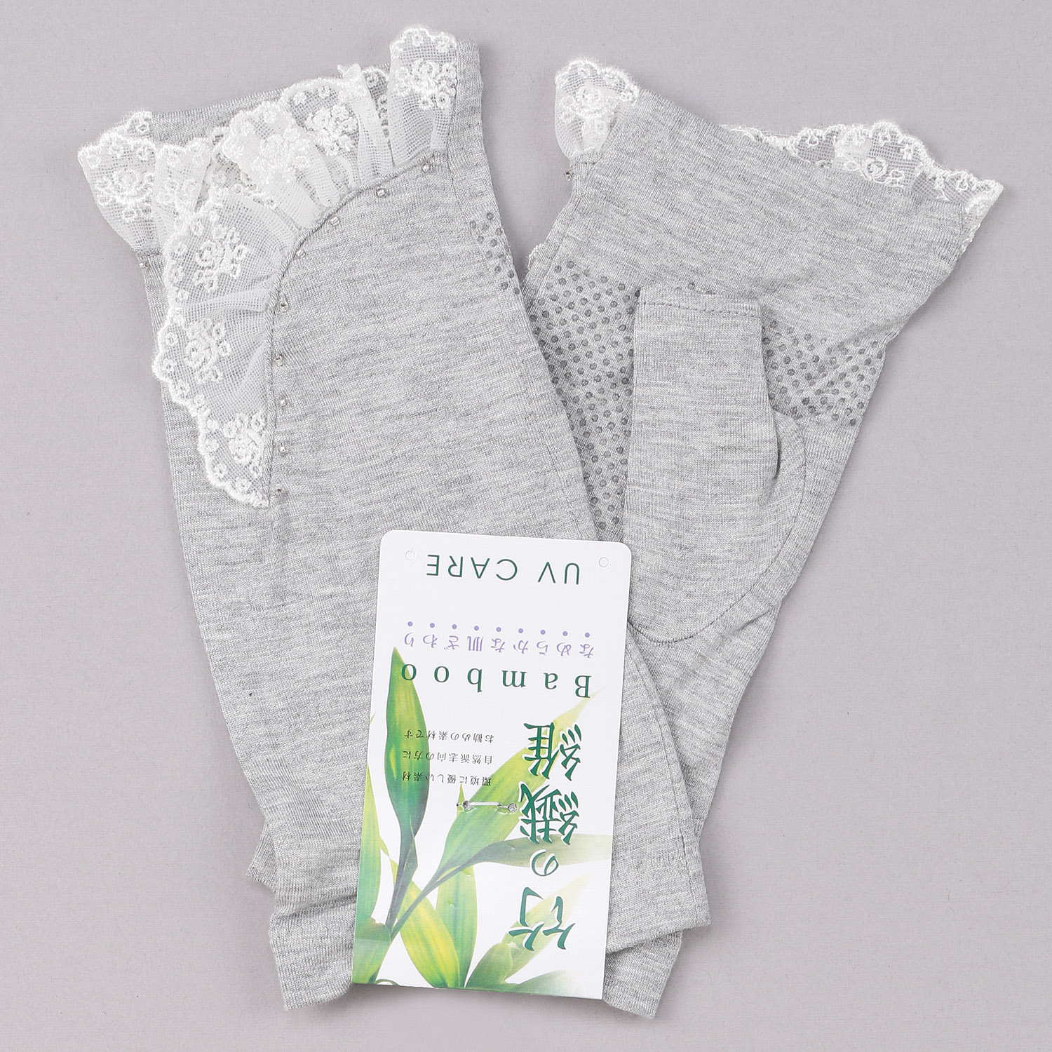 竹繊維 レースバーズショートアームカバー - 画像2