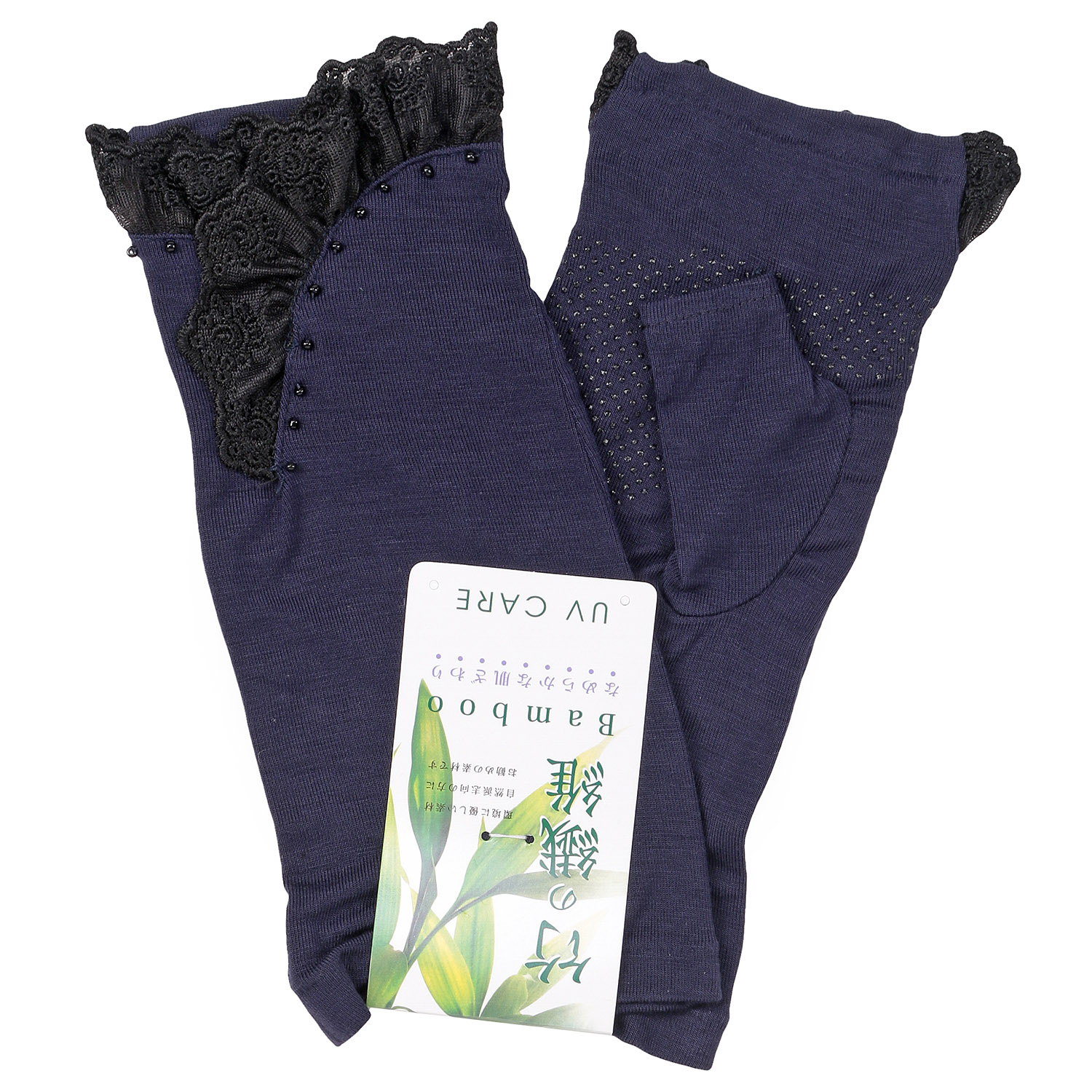 竹繊維 レースバーズショートアームカバー - 画像5