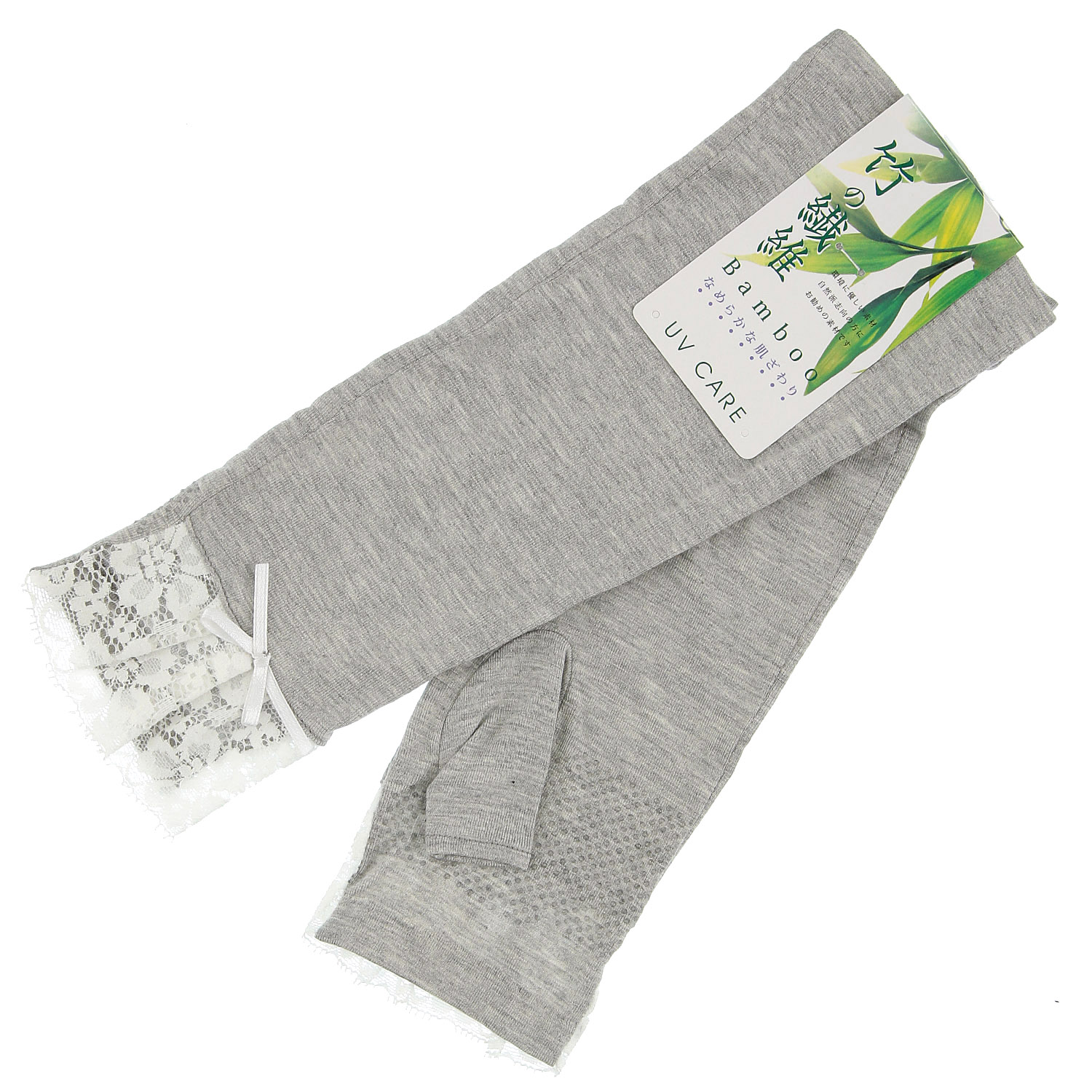 竹繊維 レースミドルアームカバー - 画像2