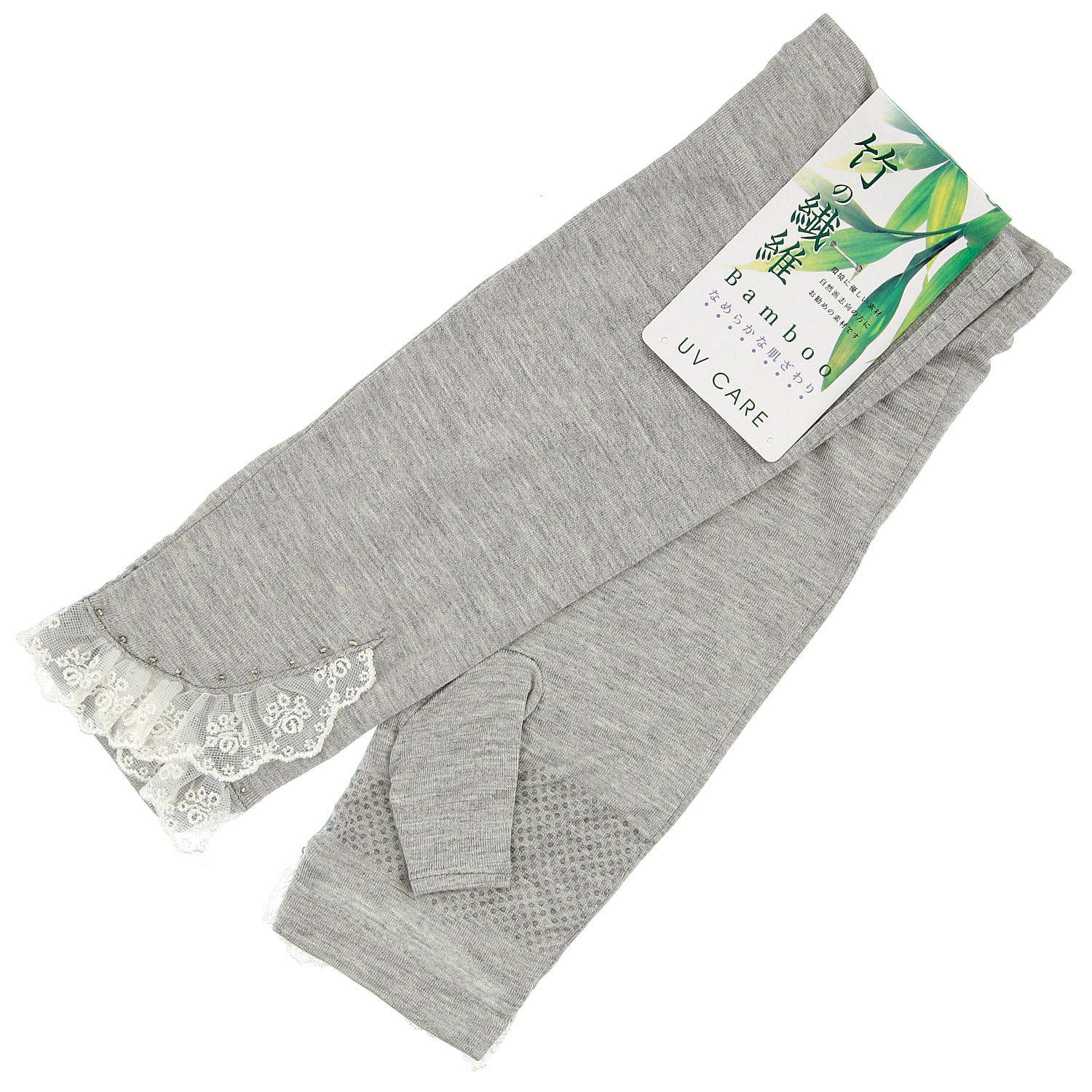 竹繊維 レースビーズミドアームカバー - 画像2