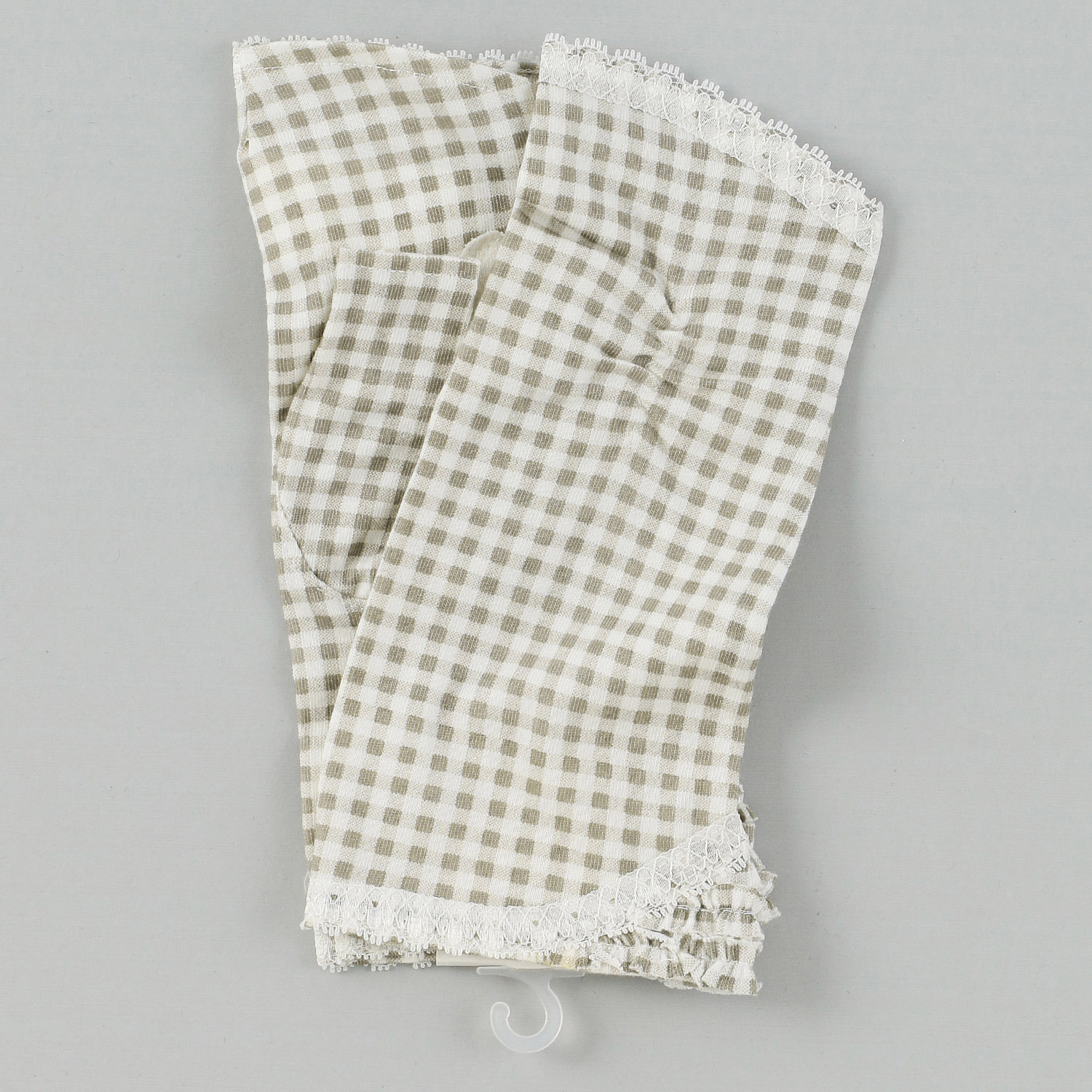 コットンギンガムチェックショートアームカバー - 画像2