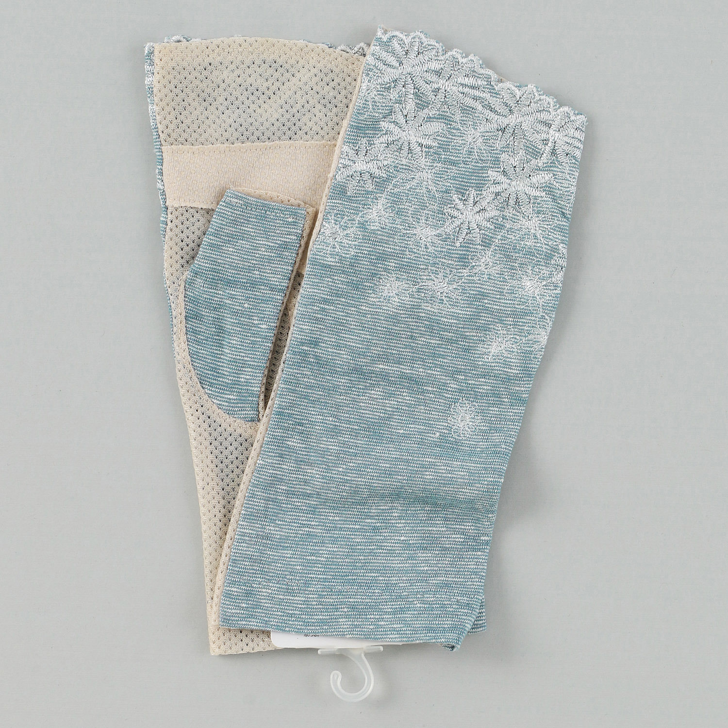 コットンリネンミジンボーダーショートアームカバー - 画像4