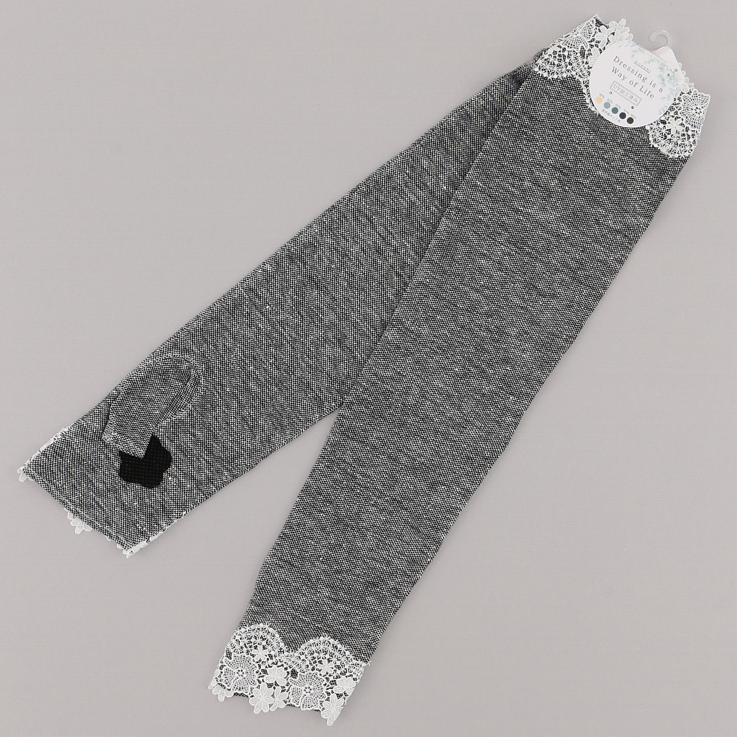 コットンリネンレースロングアームカバー - 画像2