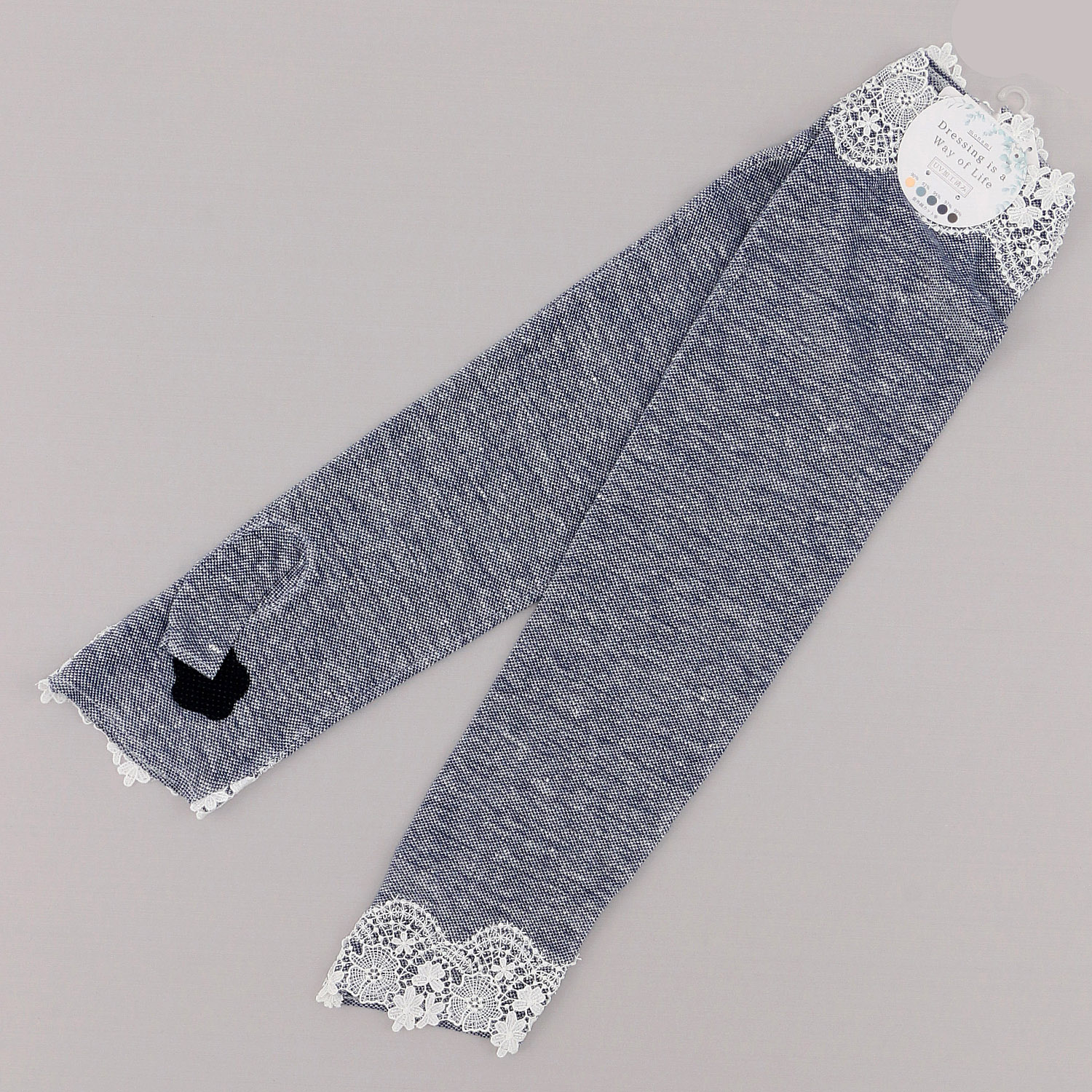 コットンリネンレースロングアームカバー - 画像4