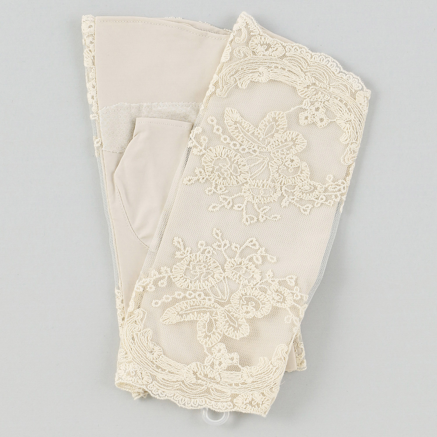 冷感抗菌アンティークレースショートアームカバー - 画像2