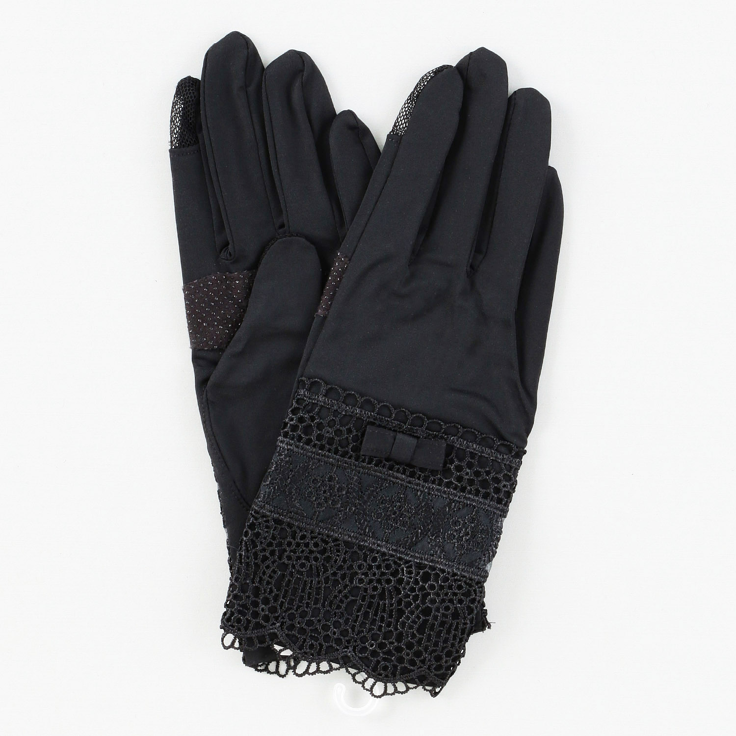 冷感抗菌裾レースUV手袋 5指 - 画像4