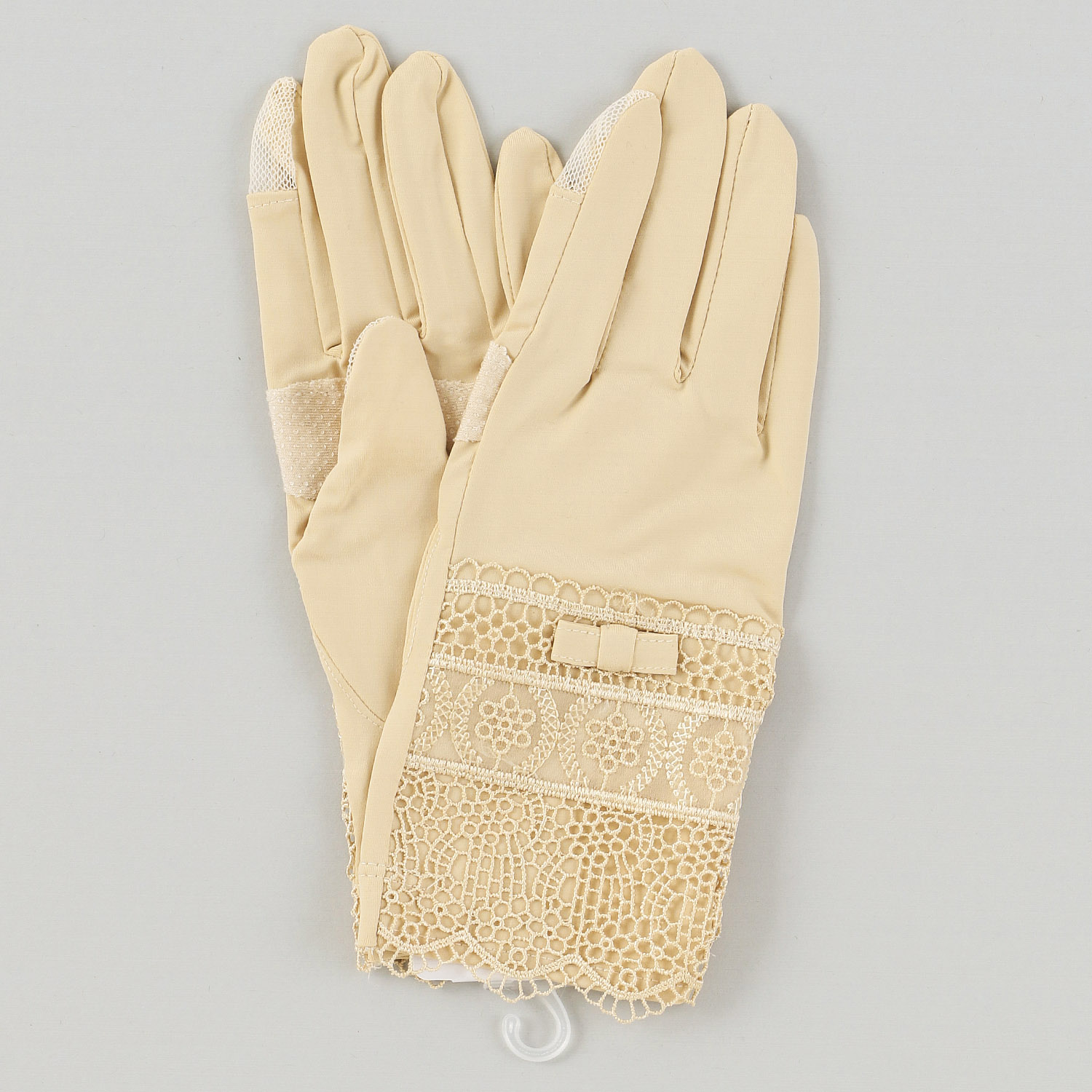 冷感抗菌裾レースUV手袋 5指 - 画像5