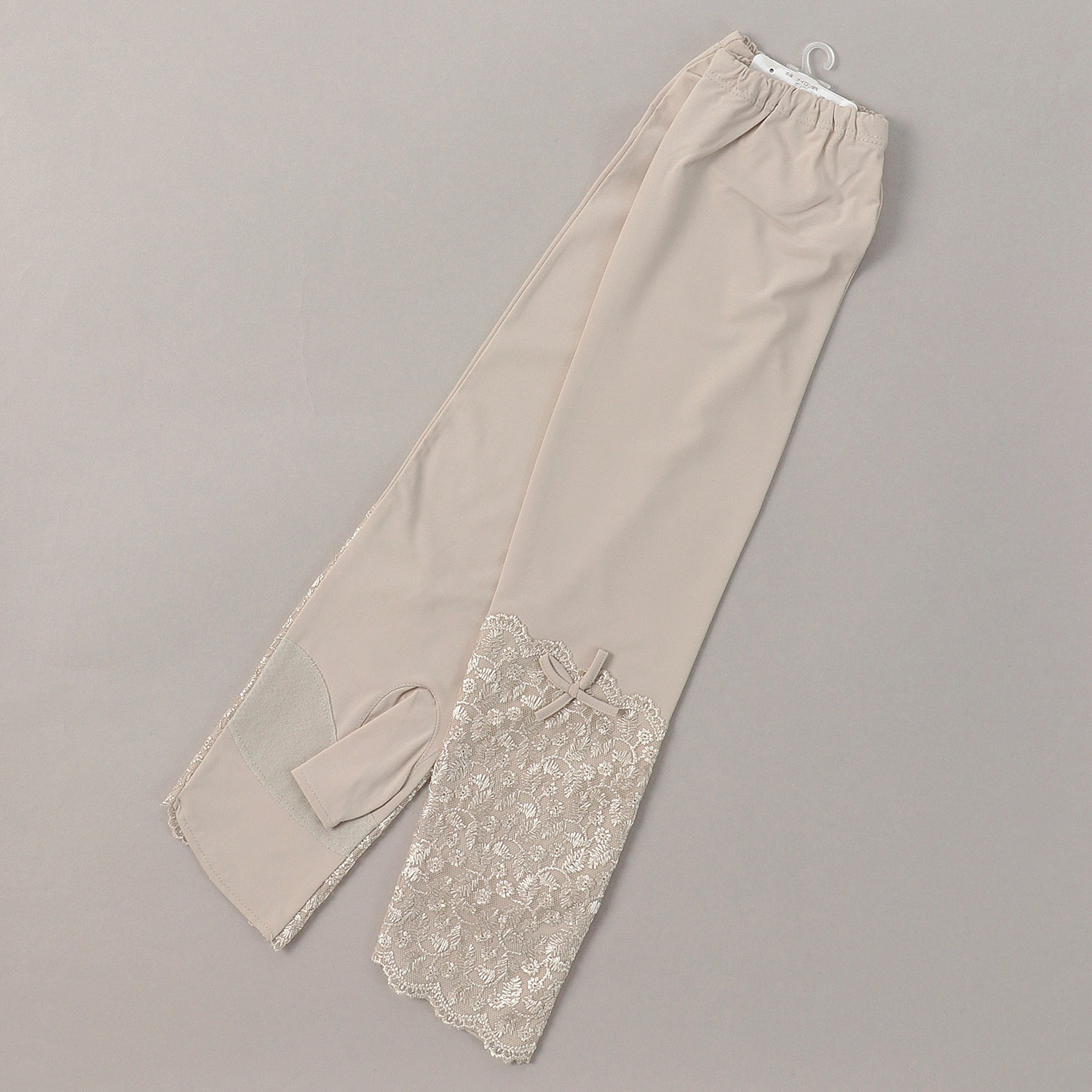 冷感抗菌指先レースリボンロングアームカバー - 画像2