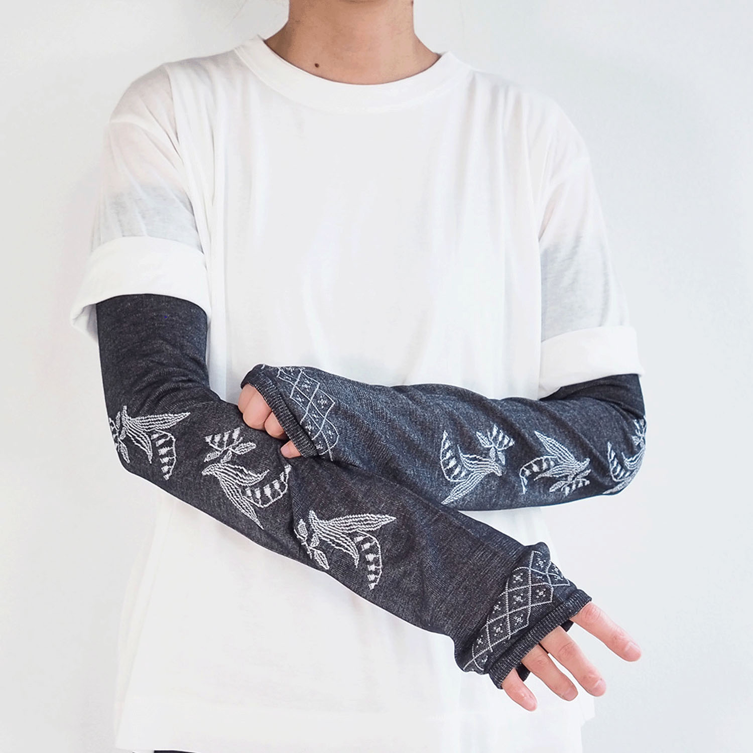 日本製 おさんぽアームカバー ロング - 画像17