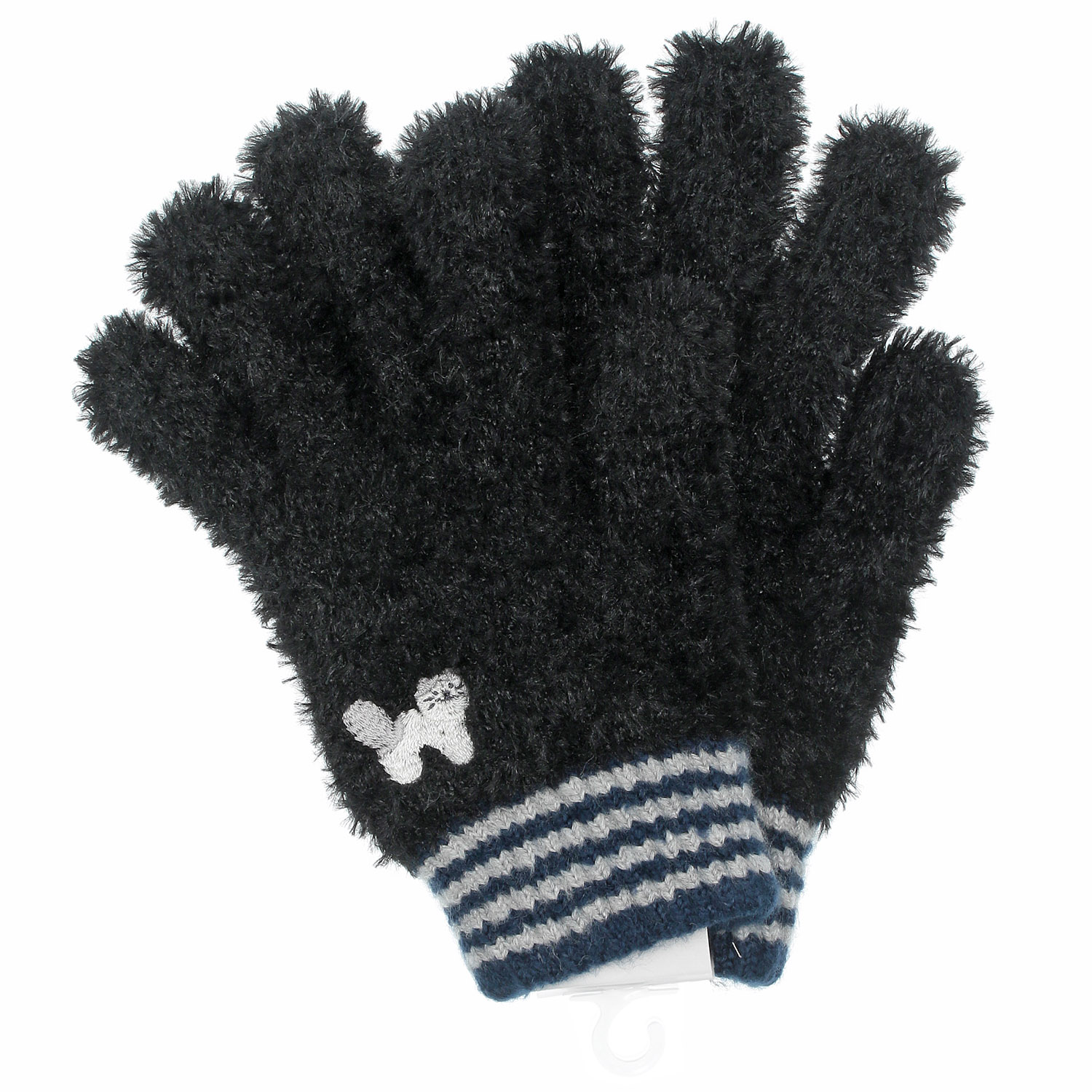 日本製 ユビデル手袋 ワンポイントネコ - 画像2