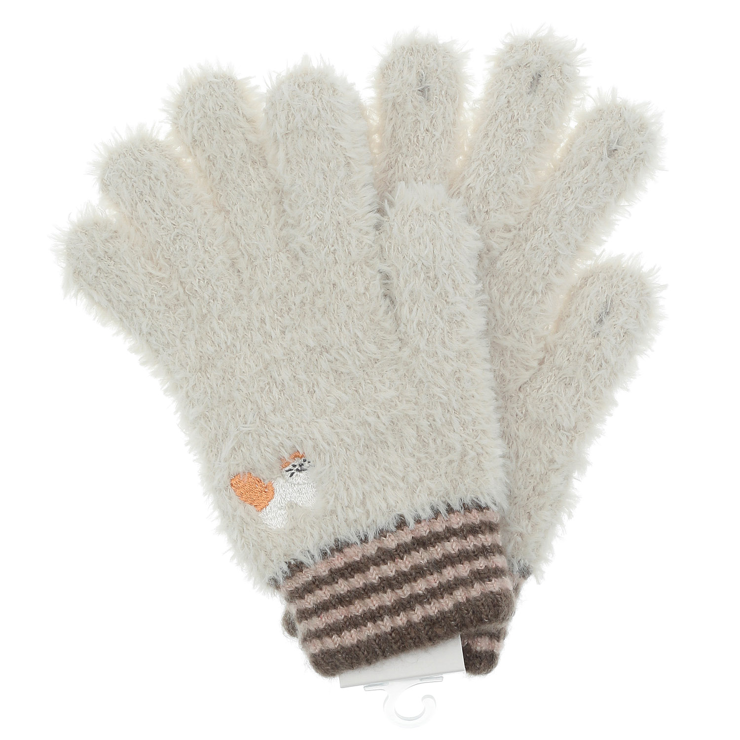 日本製 ユビデル手袋 ワンポイントネコ - 画像4